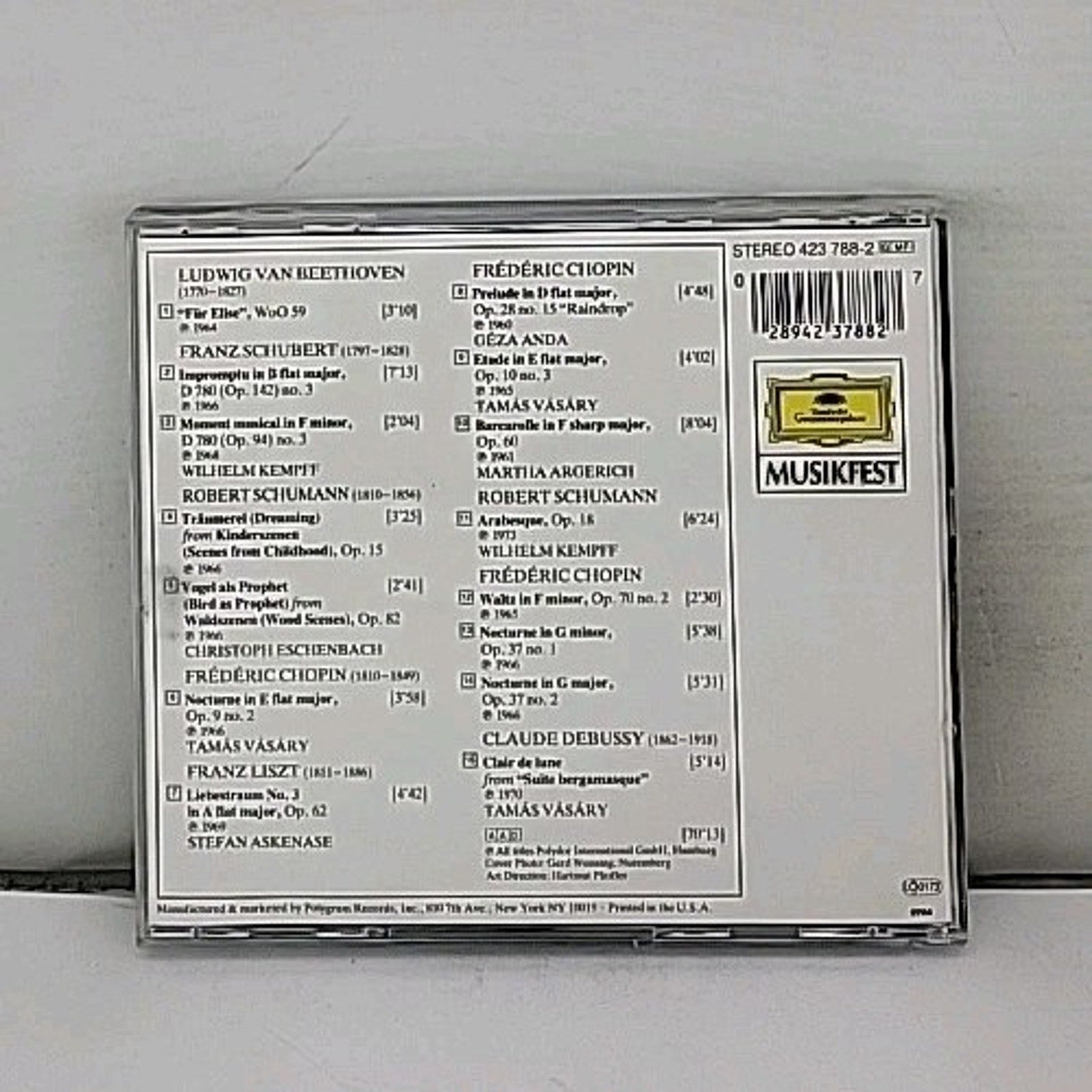 Romantic Piano Music by Traumerei (CD, 1989)