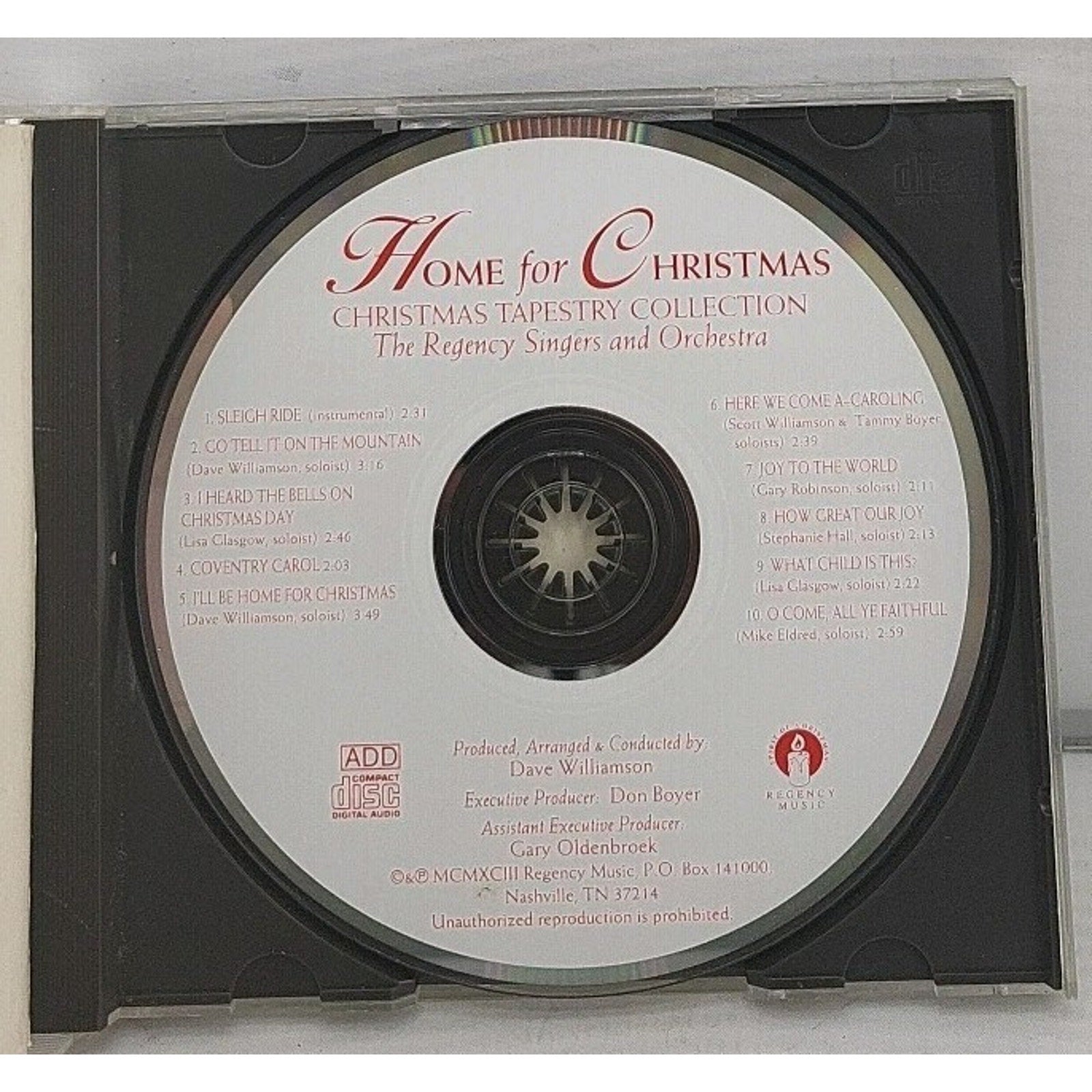 Home for Christmas [Unison] by Regency Singers (CD, Aug-1997, Unison)