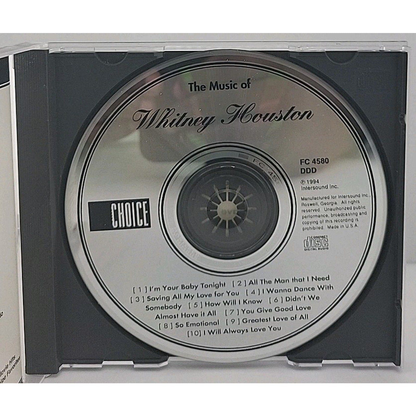 Music of Whitney Houston by Spectrum (CD, 1995)