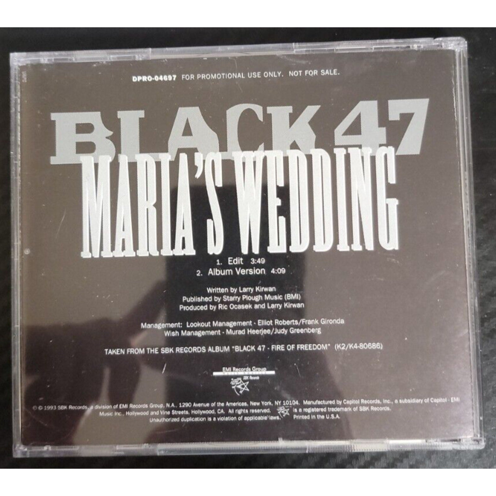 Black 47 Maria's Wedding (CD)