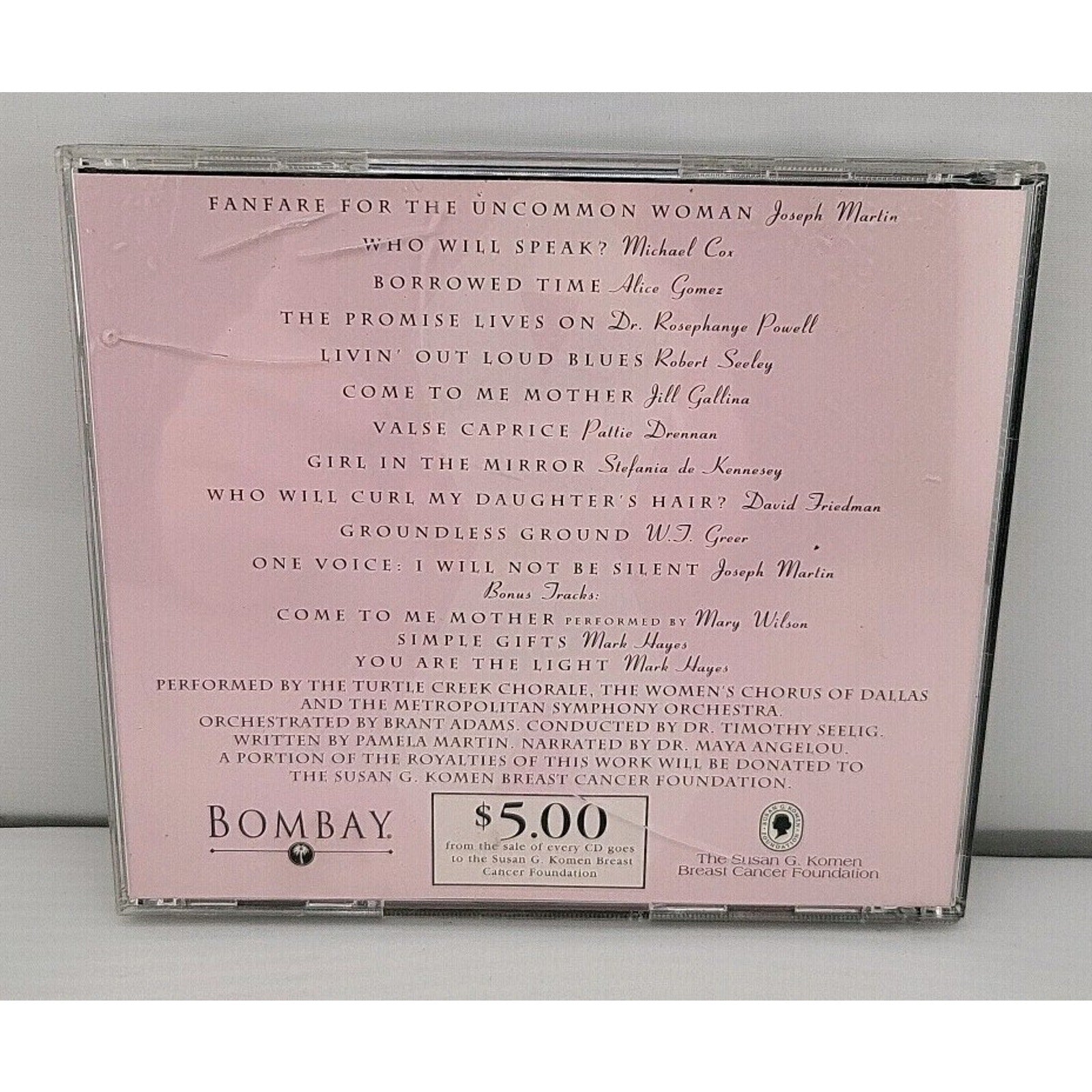 Sing For The Cure - A Proclamation of Hope (CD, 2 Disc, Bombay)