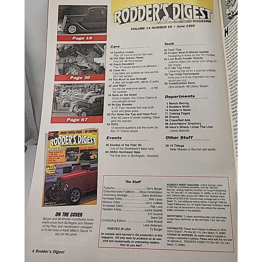 Rodder's Digest Magazine June 1995 Volume 14 Number 65