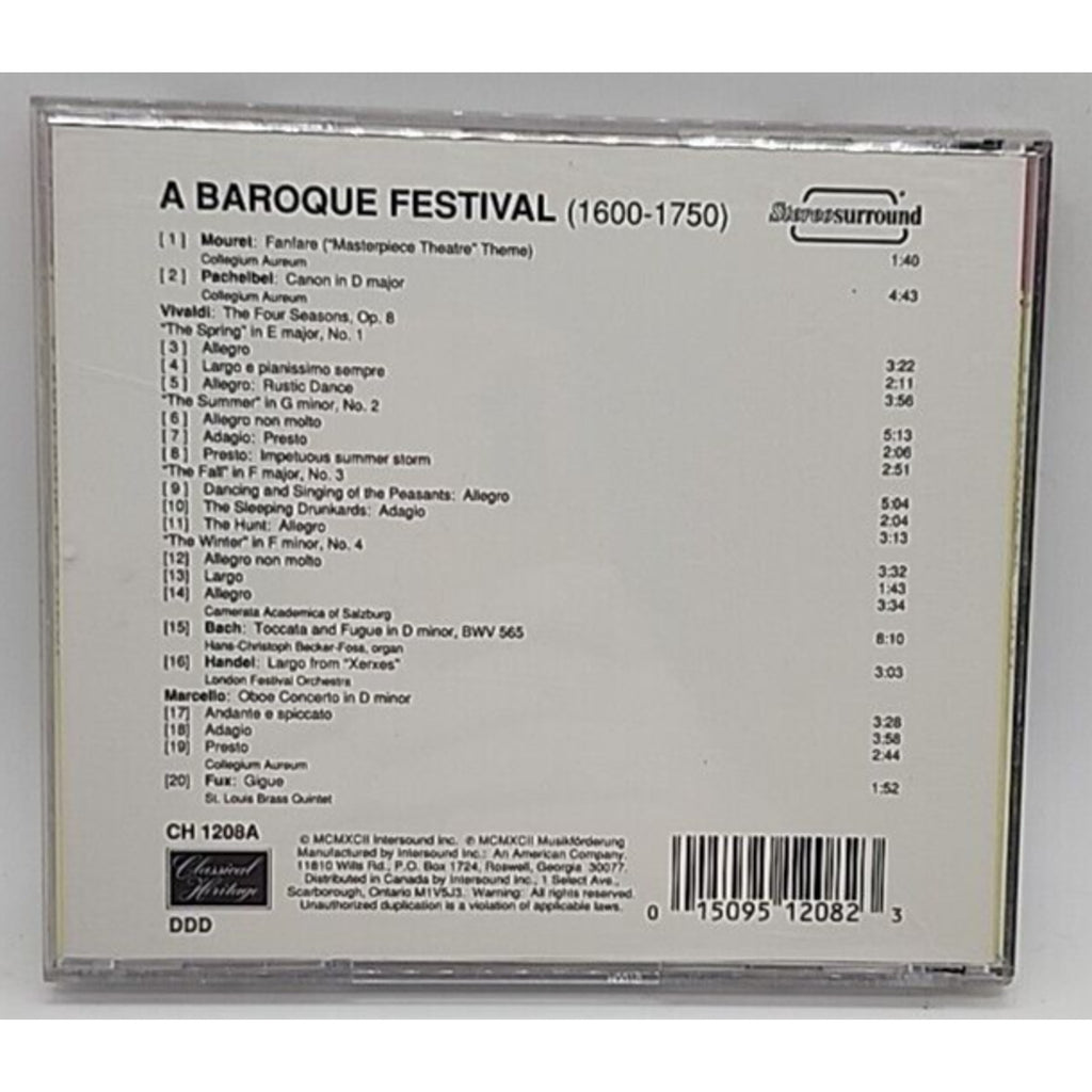A Baroque Festival (1600-1750) (CD)