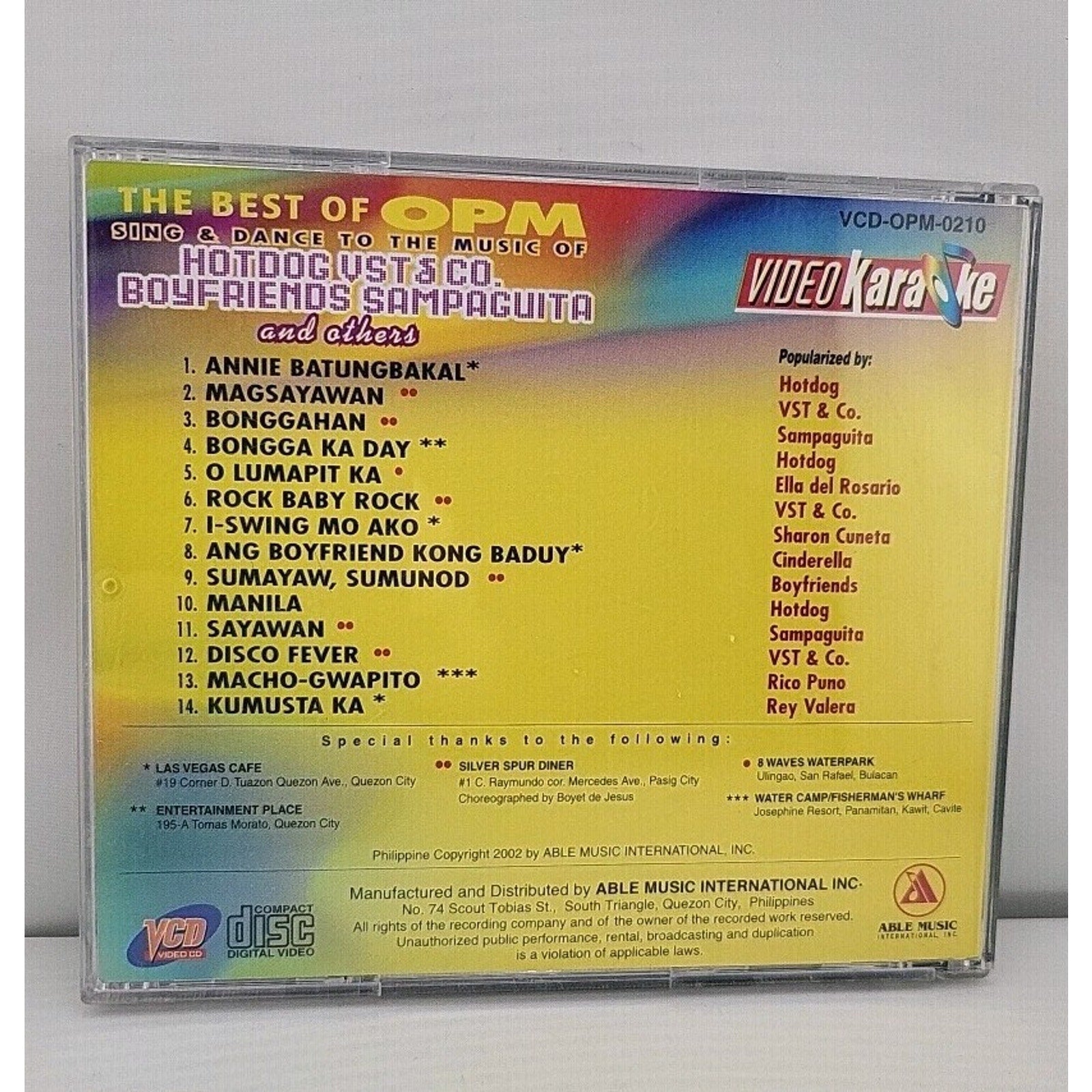 The Best Of OPM Vol. 10 Sing & Dance Ti The Music Of Hotddog, Vst & Co.,...