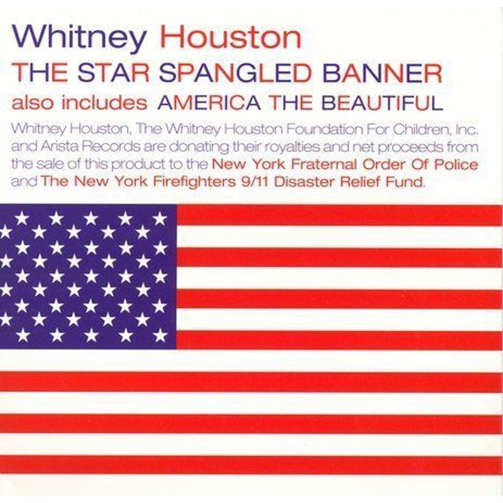 Star Spangled Banner [2001] [Single] by Whitney Houston (CD, Sep-2001, Arista)