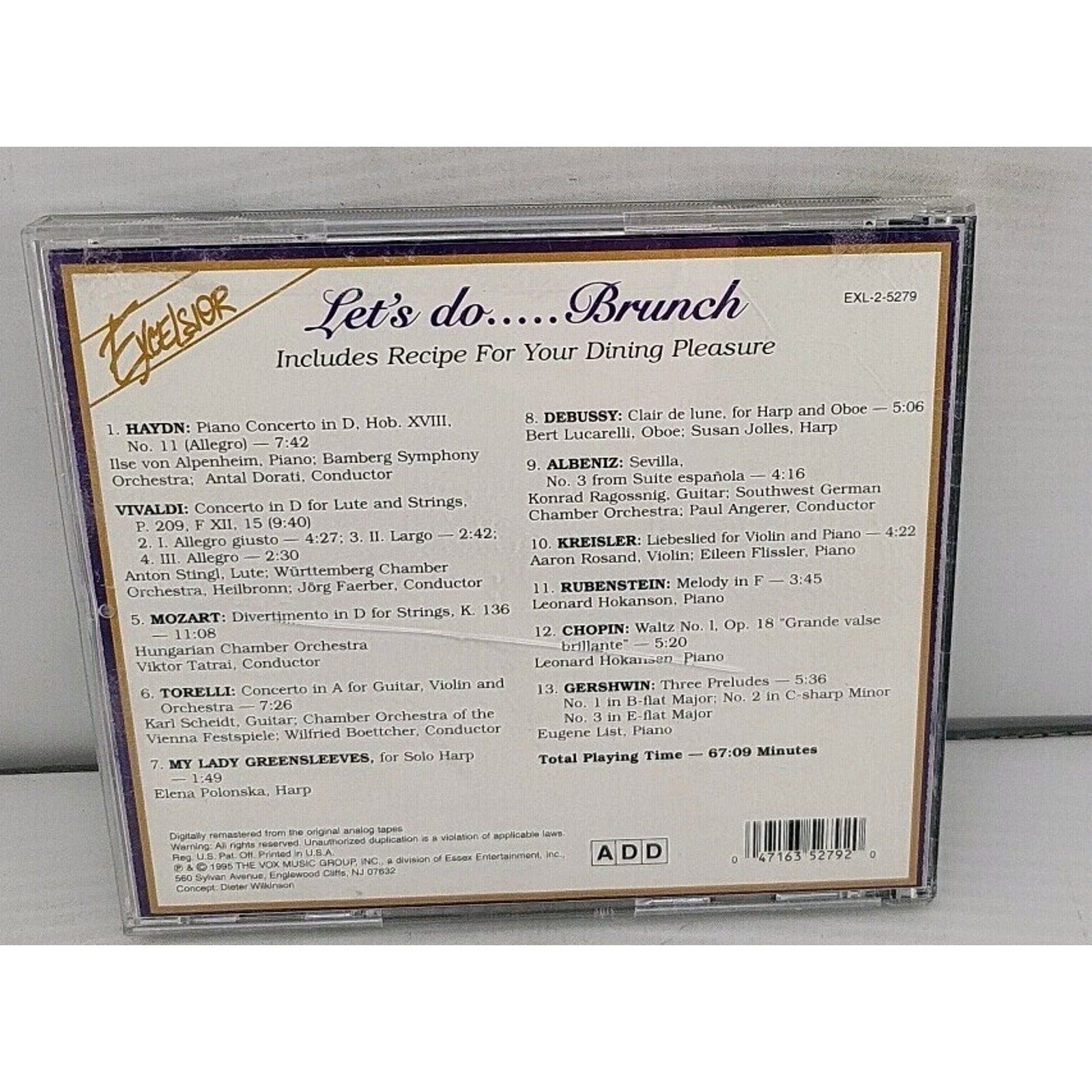Let's Do Brunch BY Various Artists (CD, Excelsior Recordings)