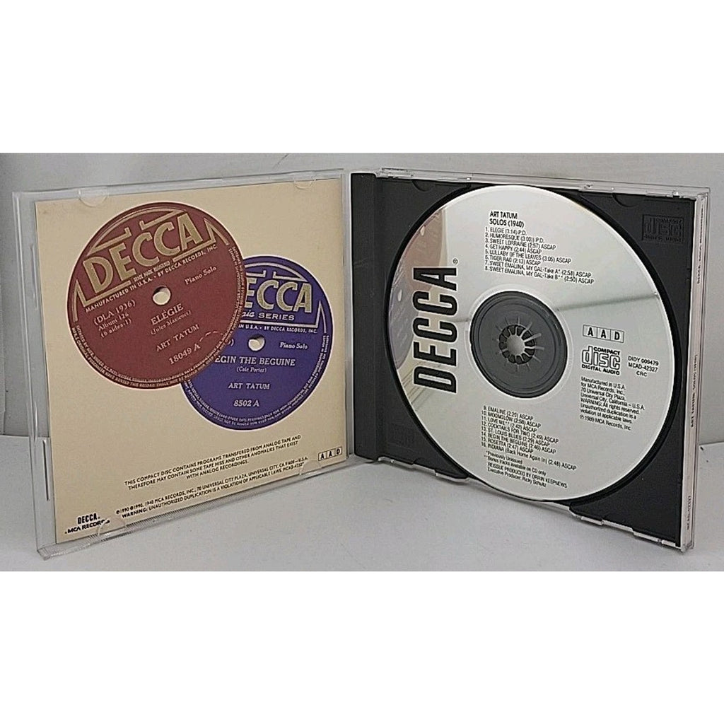 Art Tatum – Solos (1940) CD 1992 Jazz Piano Decca MCA Records