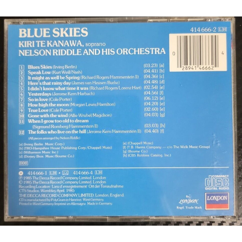 Nelson Riddle : Blue Skies (CD)