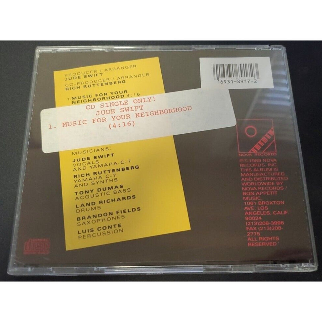 Music for Your Neighborhood by Jude Swift (CD, Jan-1992, Nova) - Single -