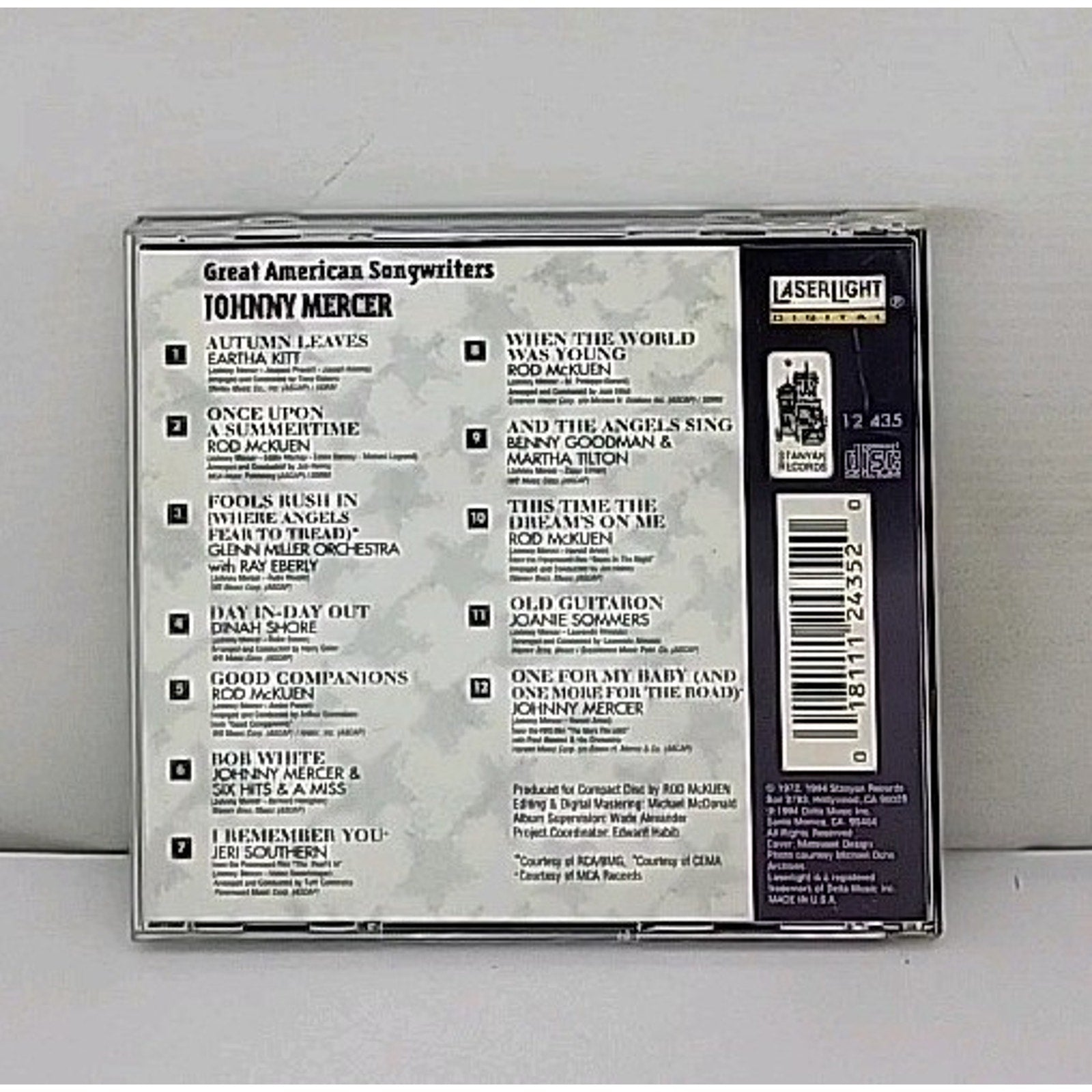 Great American Songwriters by Johnny Mercer (CD, Oct-1994, Delta Distribution)