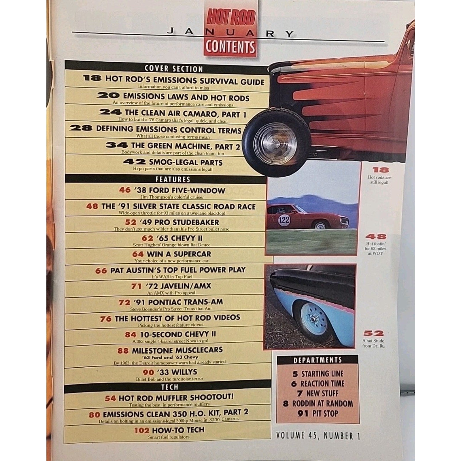 Hot Rod Magazine January 1992