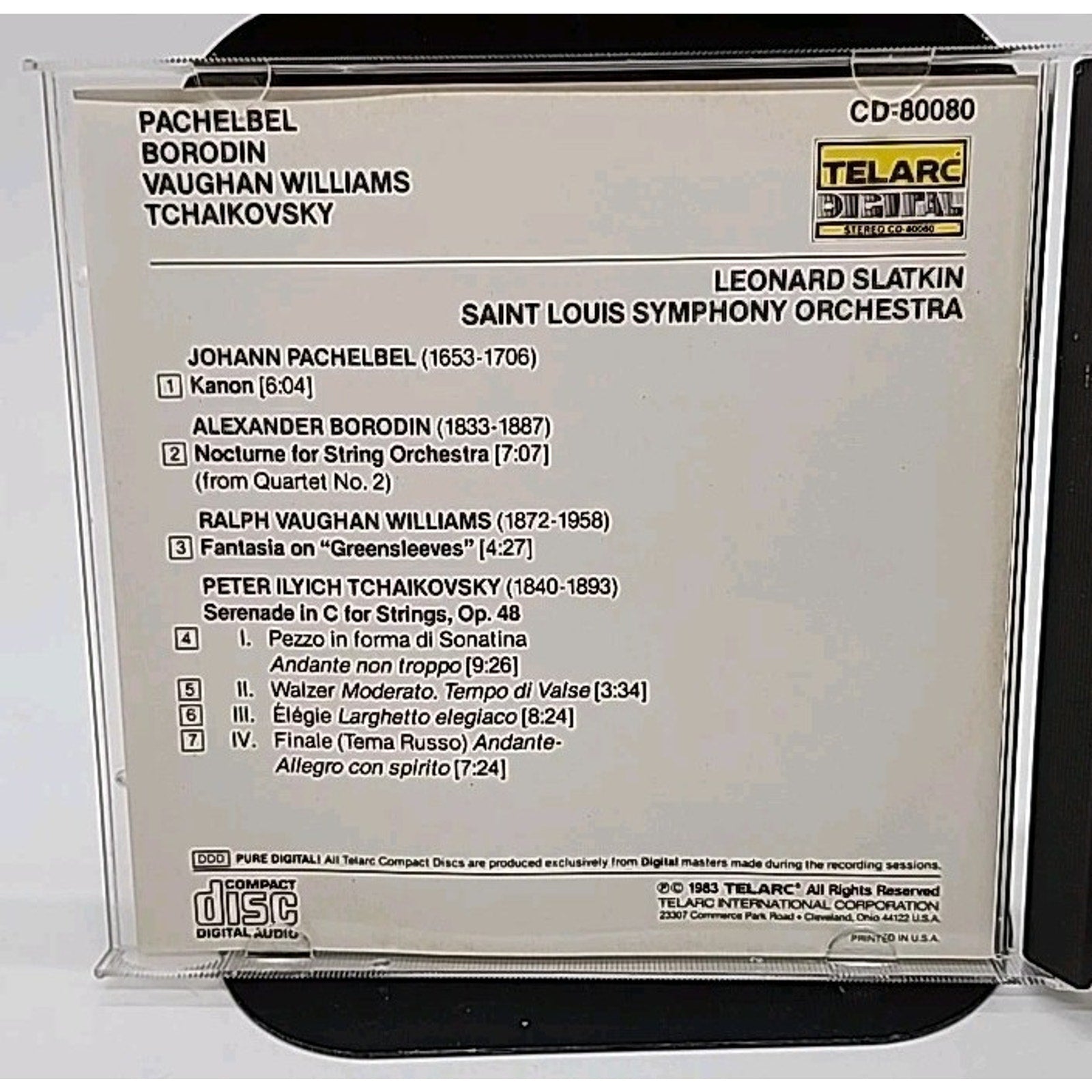 Pachelbel: Kanon, Tchaikovsky : Serenade For Strings, Leonard Slatkin CD