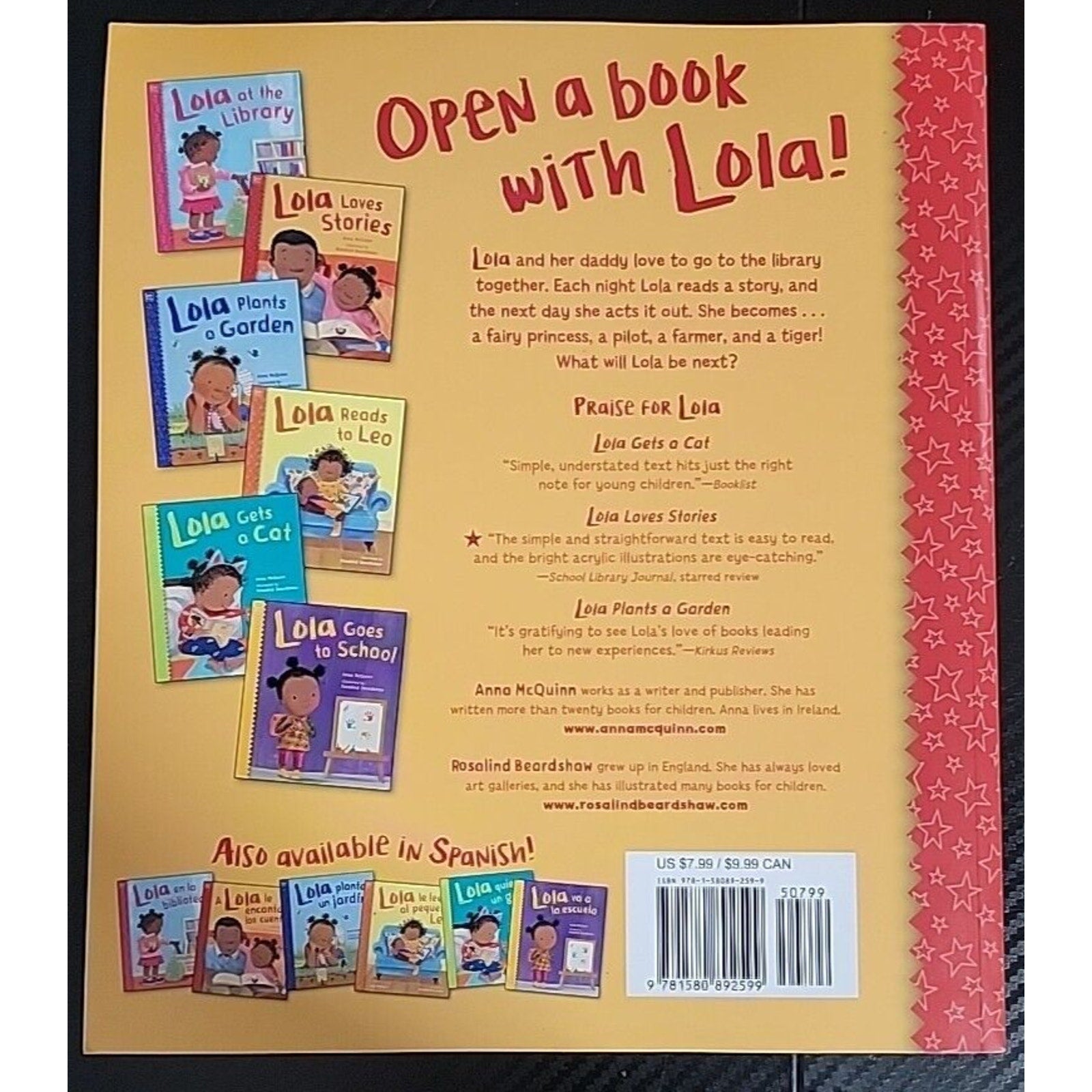 Lola Reads Ser.: Lola Loves Stories by Anna McQuinn (2010, Trade Paperback)