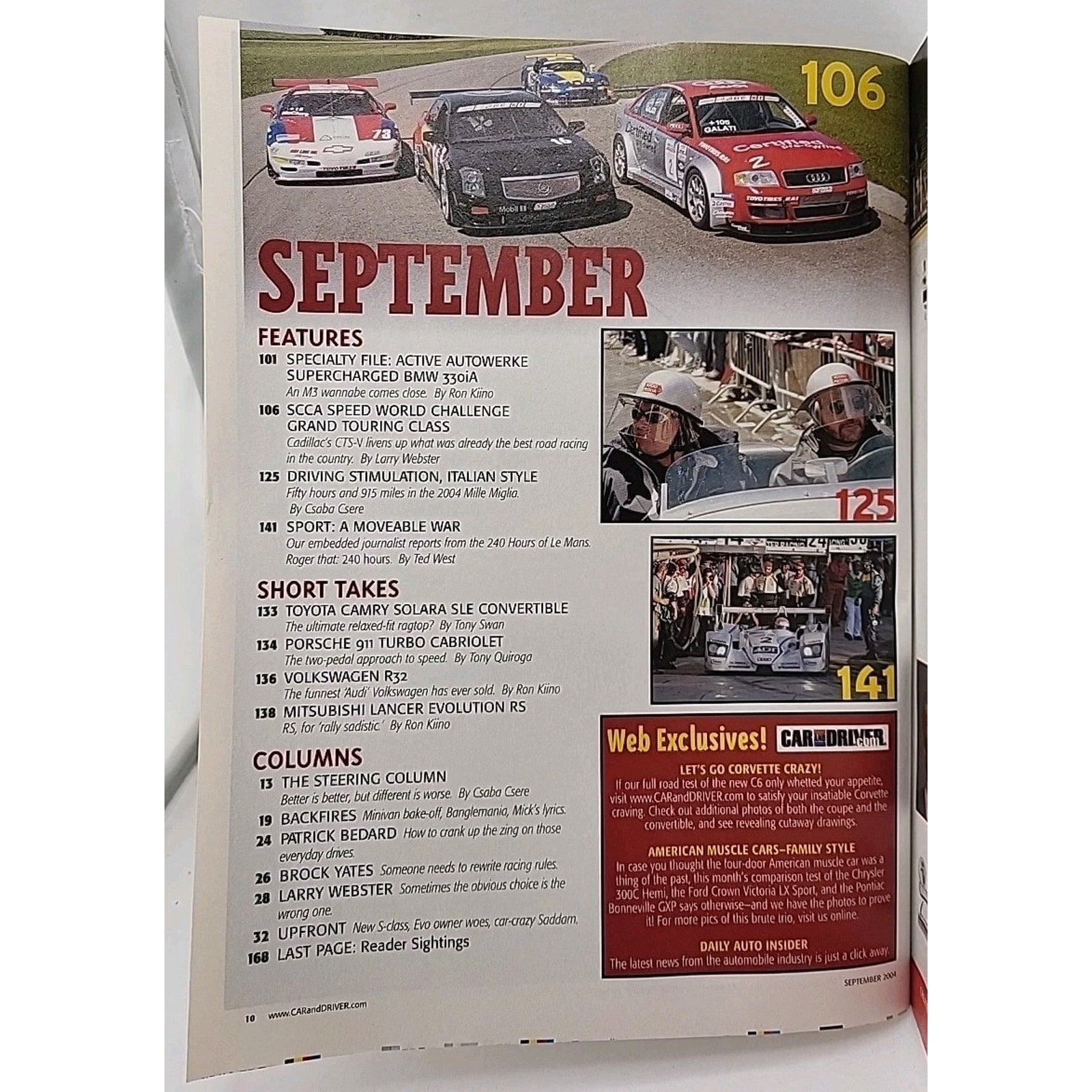 Car And Driver Magazine- September 2004 - Volume 50 Number 3