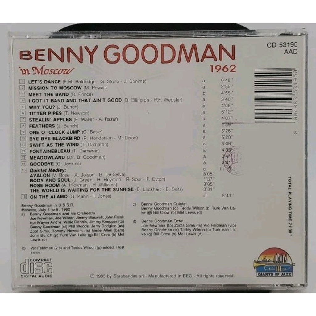 Benny Goodman In Moscow 1962 Giants Of Jazz CD