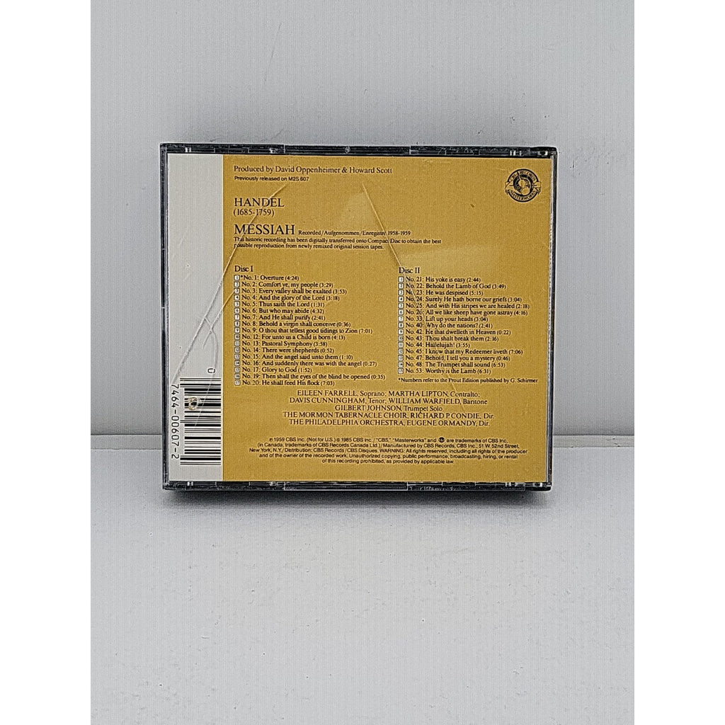 Messiah by Eugene Ormandy (CD, 1991)