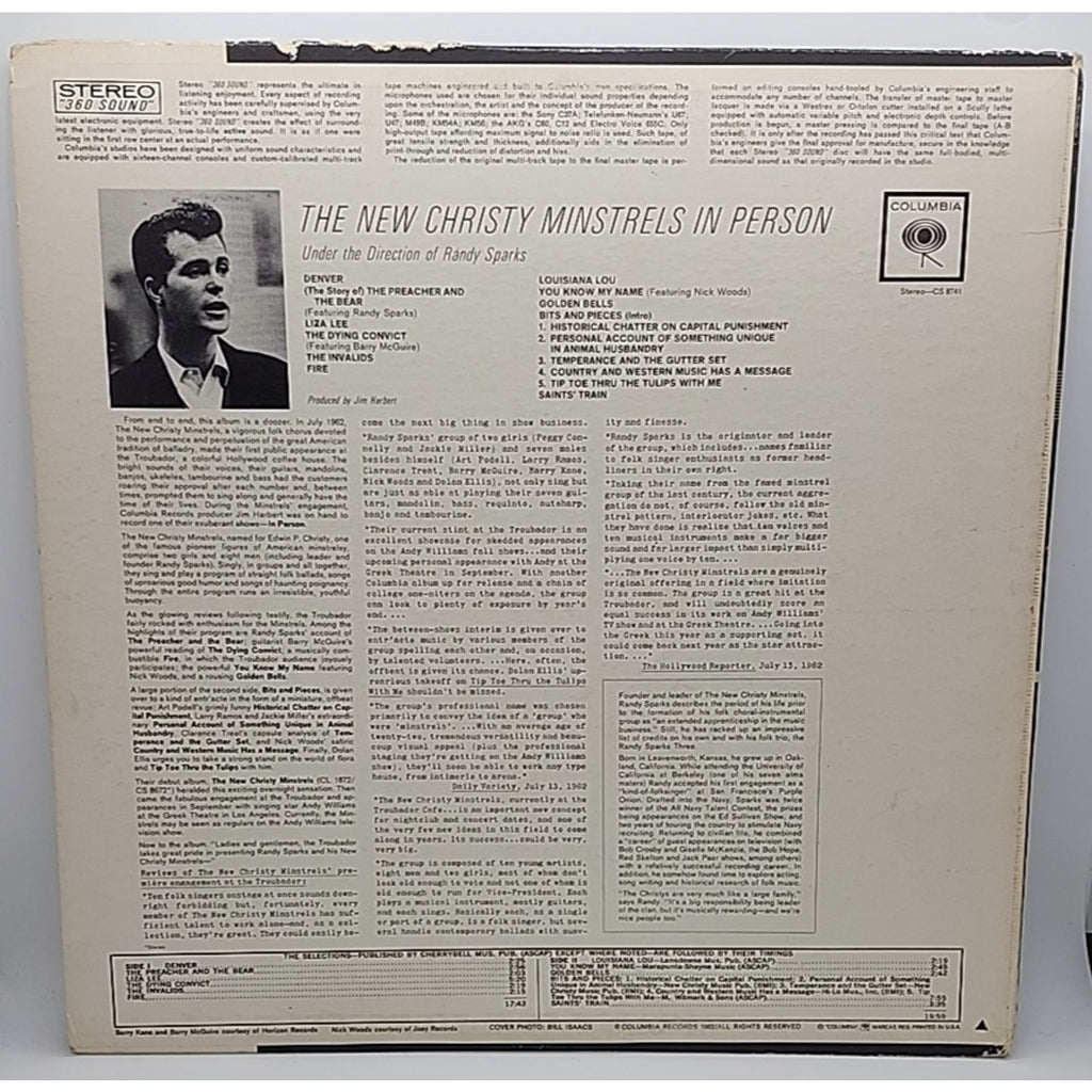 The New Christy Minstrels in Person Columbia (Record)