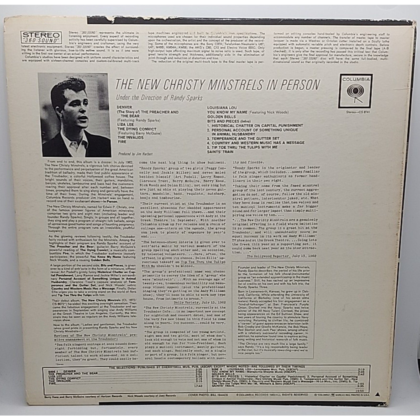 The New Christy Minstrels in Person Columbia (Record)