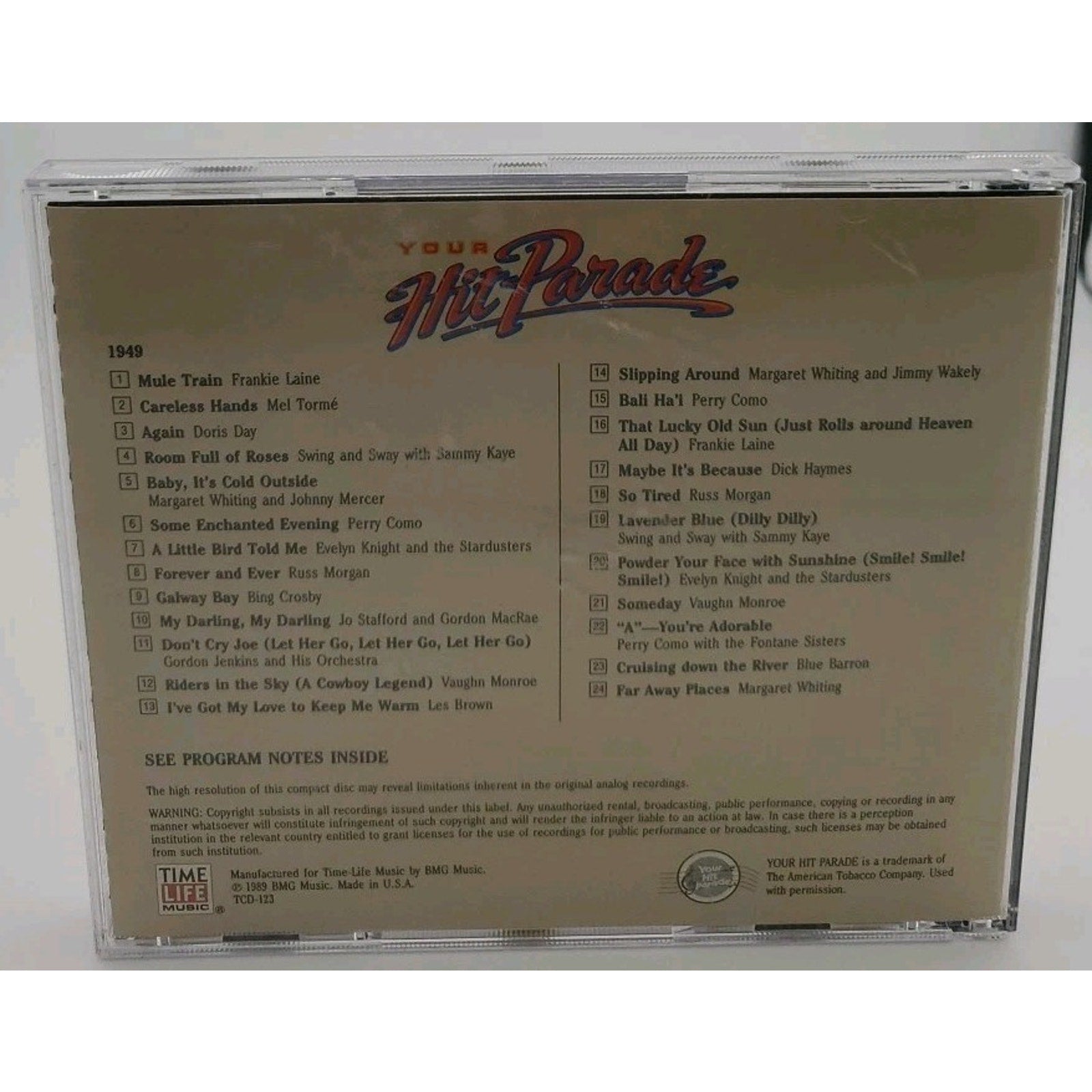 Time Life Your Hit Parade 1949 (CD, 1989)