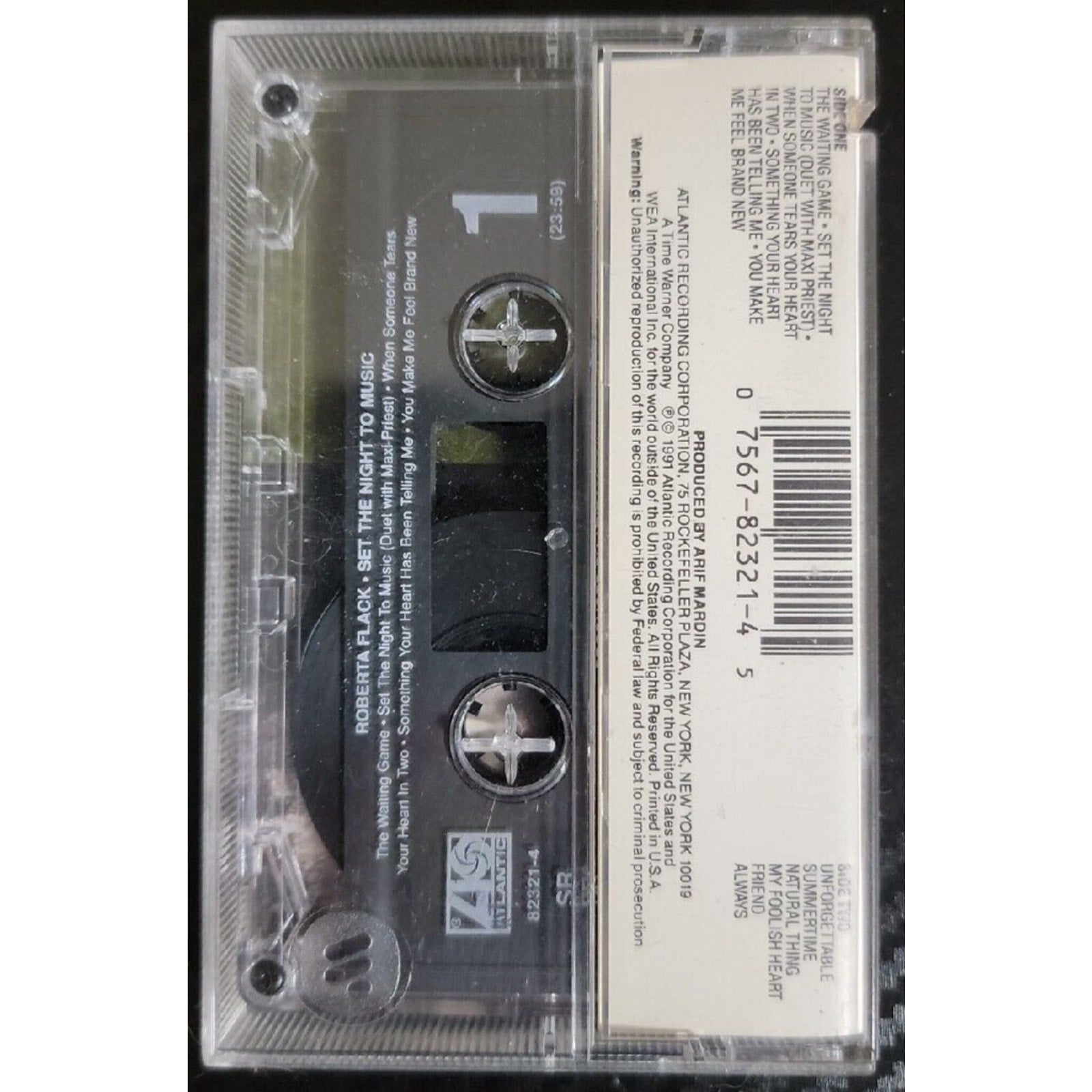 Set The Night To Music by Roberta Flack (Cassette)