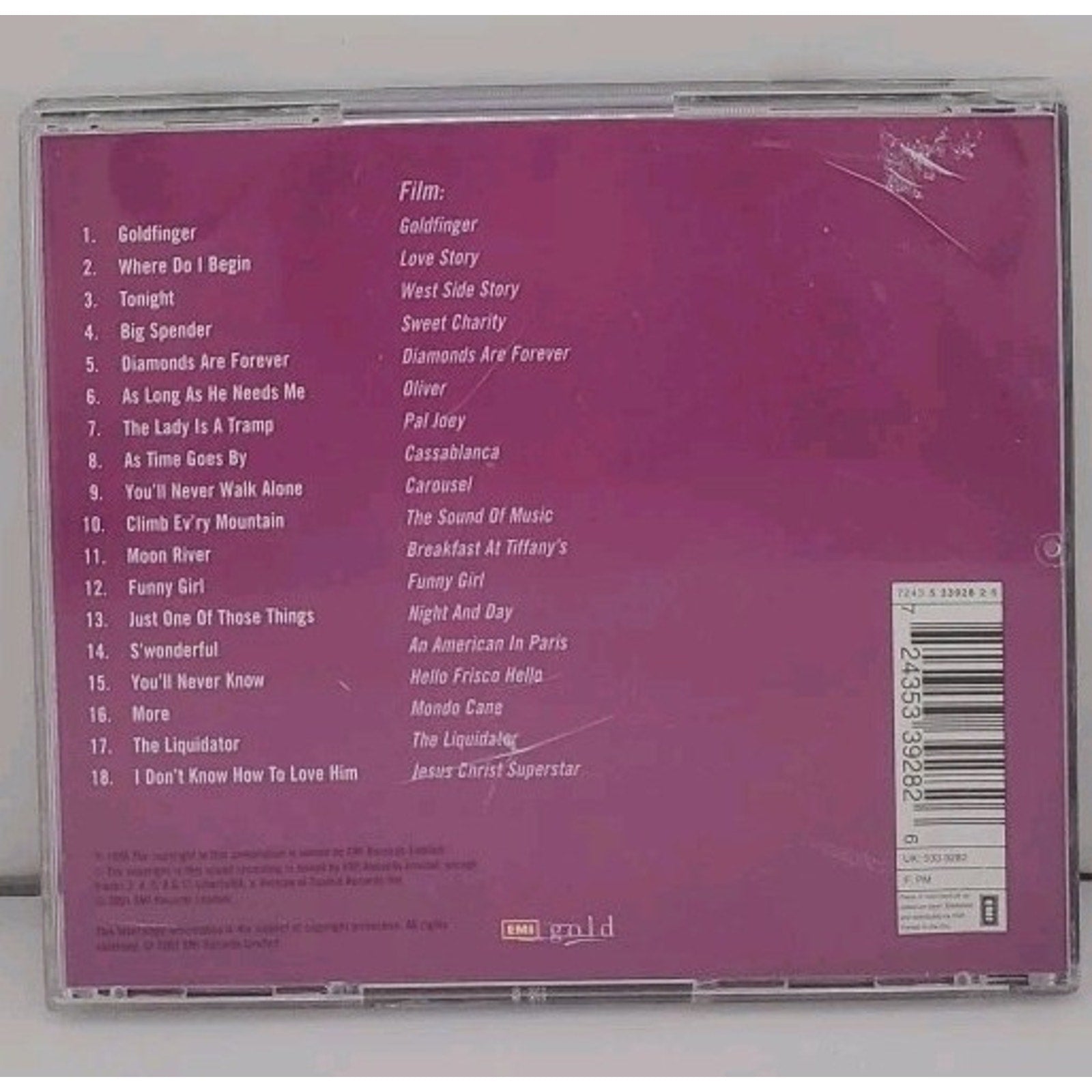Sings the Movies by Shirley Bassey (CD, 2002)