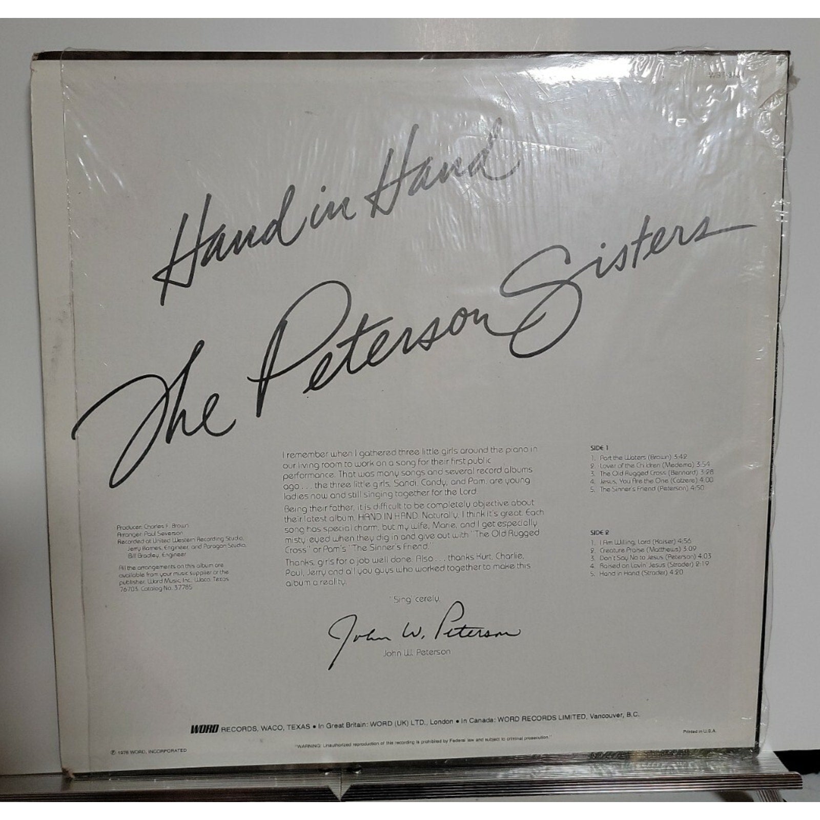 The Peterson Sisters – Hand In Hand (Vinyl)