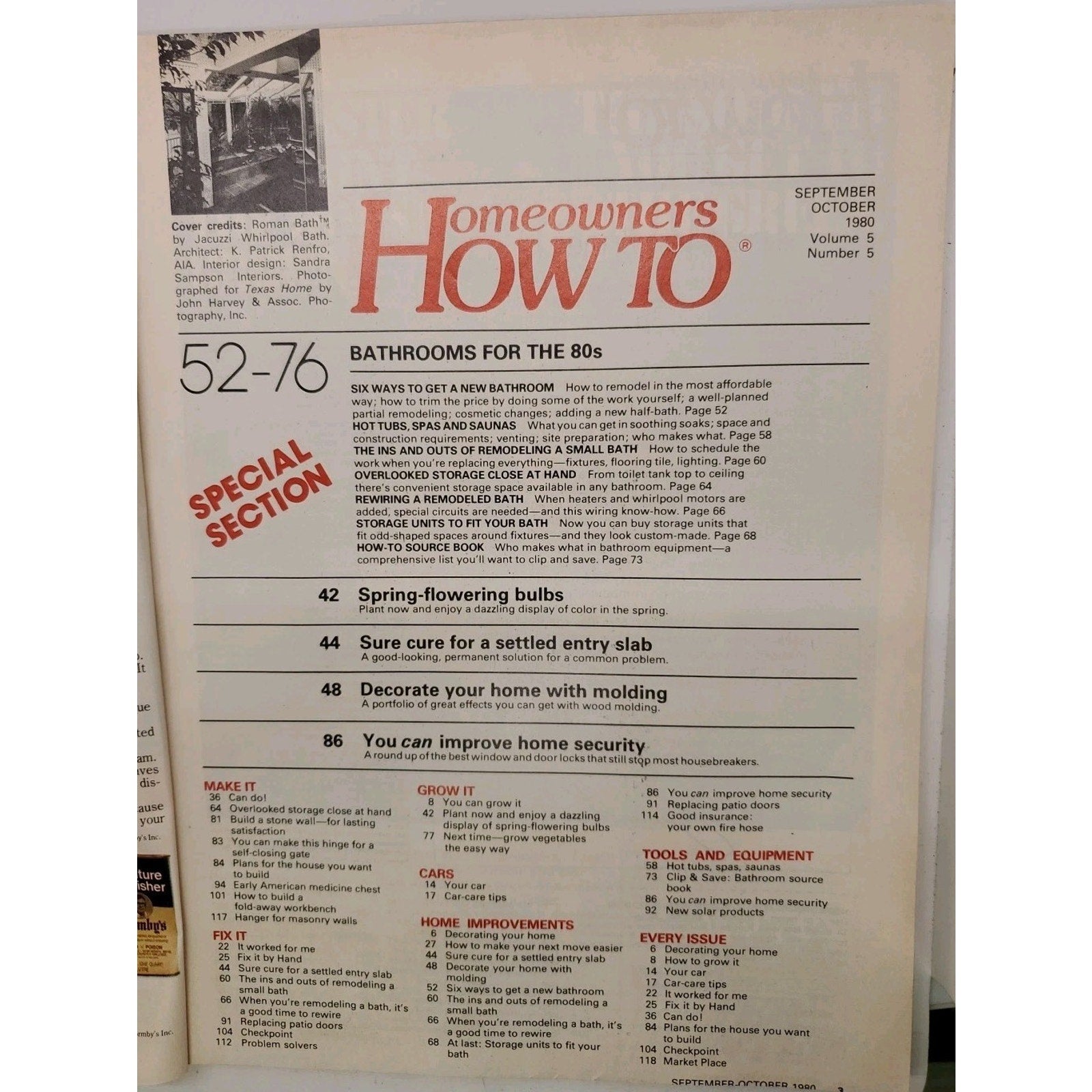 Homeowners How To September October 1980 Bathrooms For The 80s