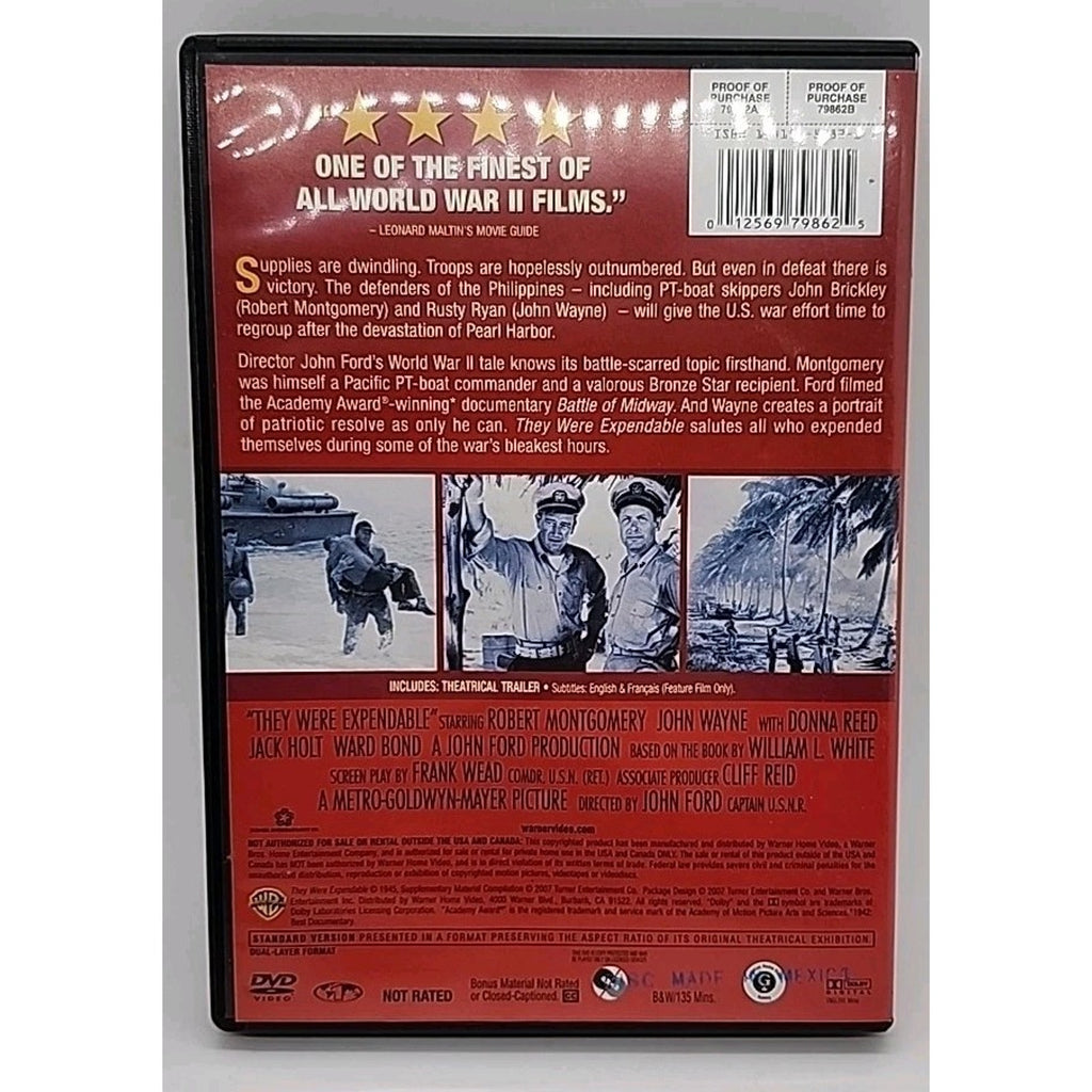 They Were Expendable (DVD, 1945)