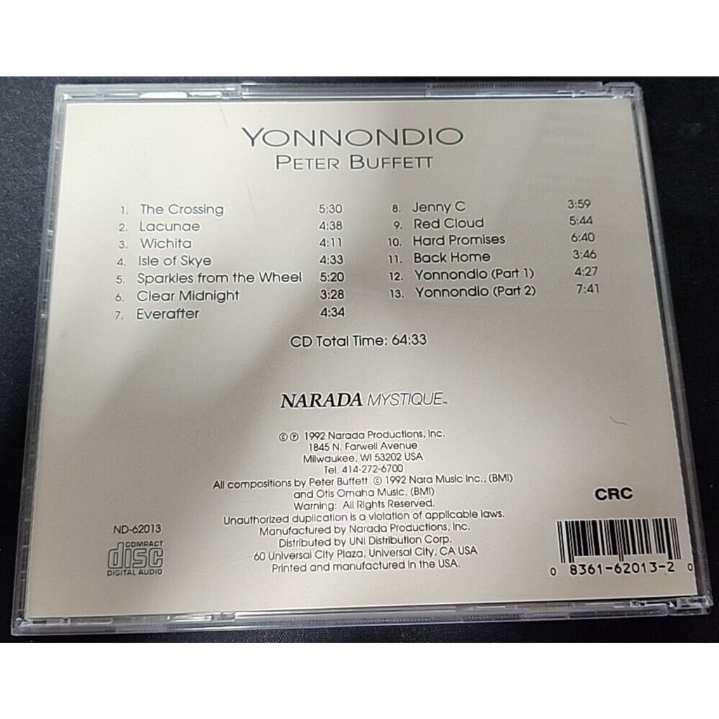 Yonnondio by Peter Buffett (CD, May-1992, Narada)
