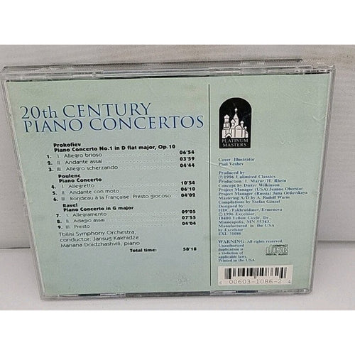20th Century Piano Concertos - Music CD