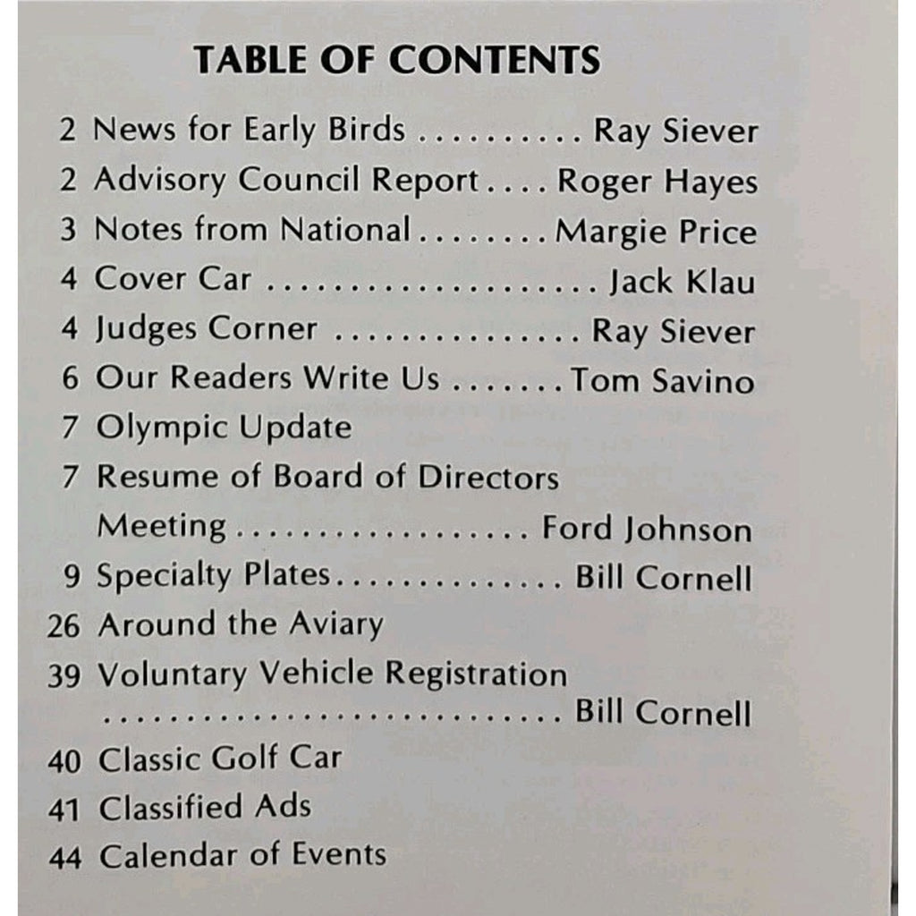 Early Bird Magazine March-April 1984