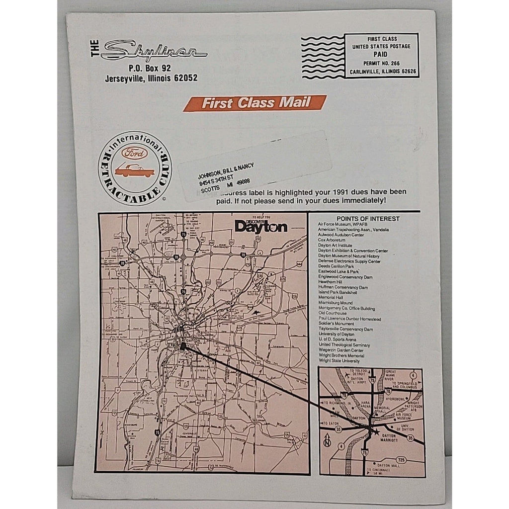 The Skyliner - International Retractable Club - December 1990 Number 121