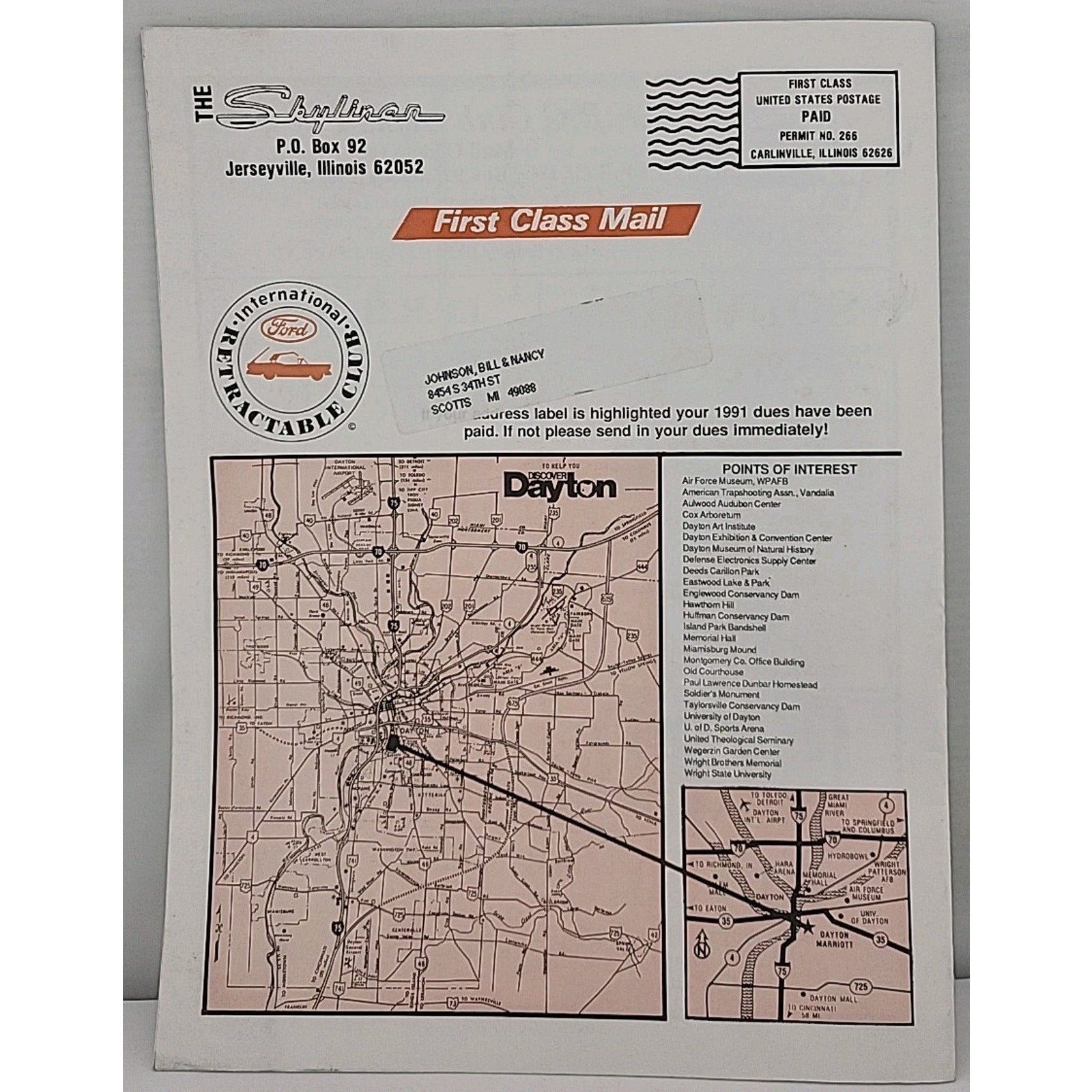 The Skyliner - International Retractable Club - December 1990 Number 121