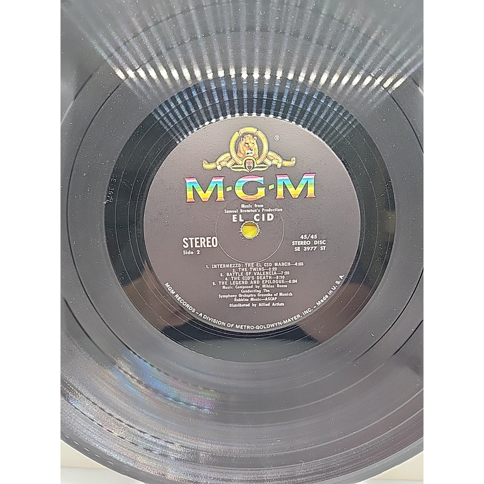 Music from Samuel Bronston's EL CID by Charlton Heston & Sophia Loren SE3977 ST