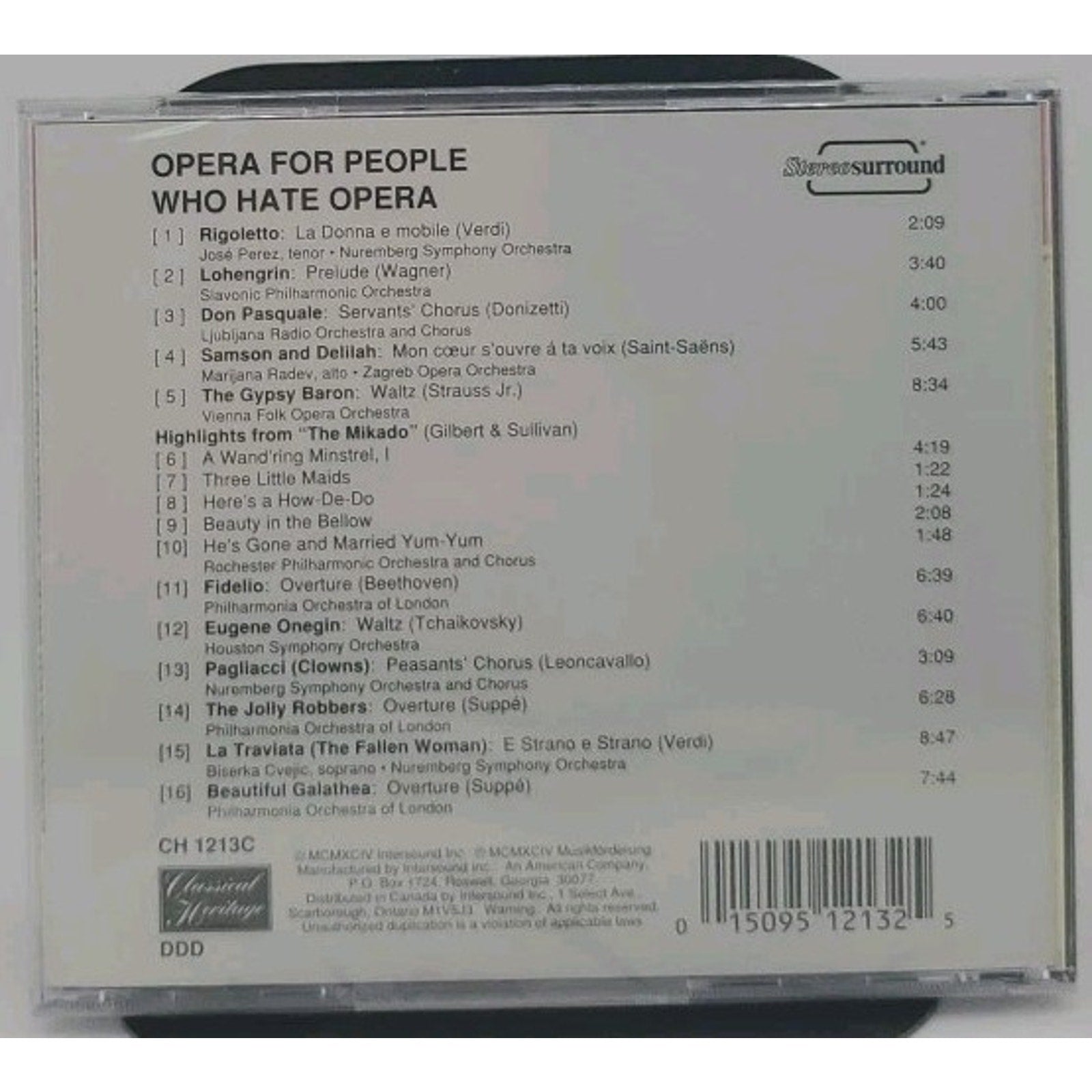 Opera for People Who Hate Opera - Audio CD By Opera