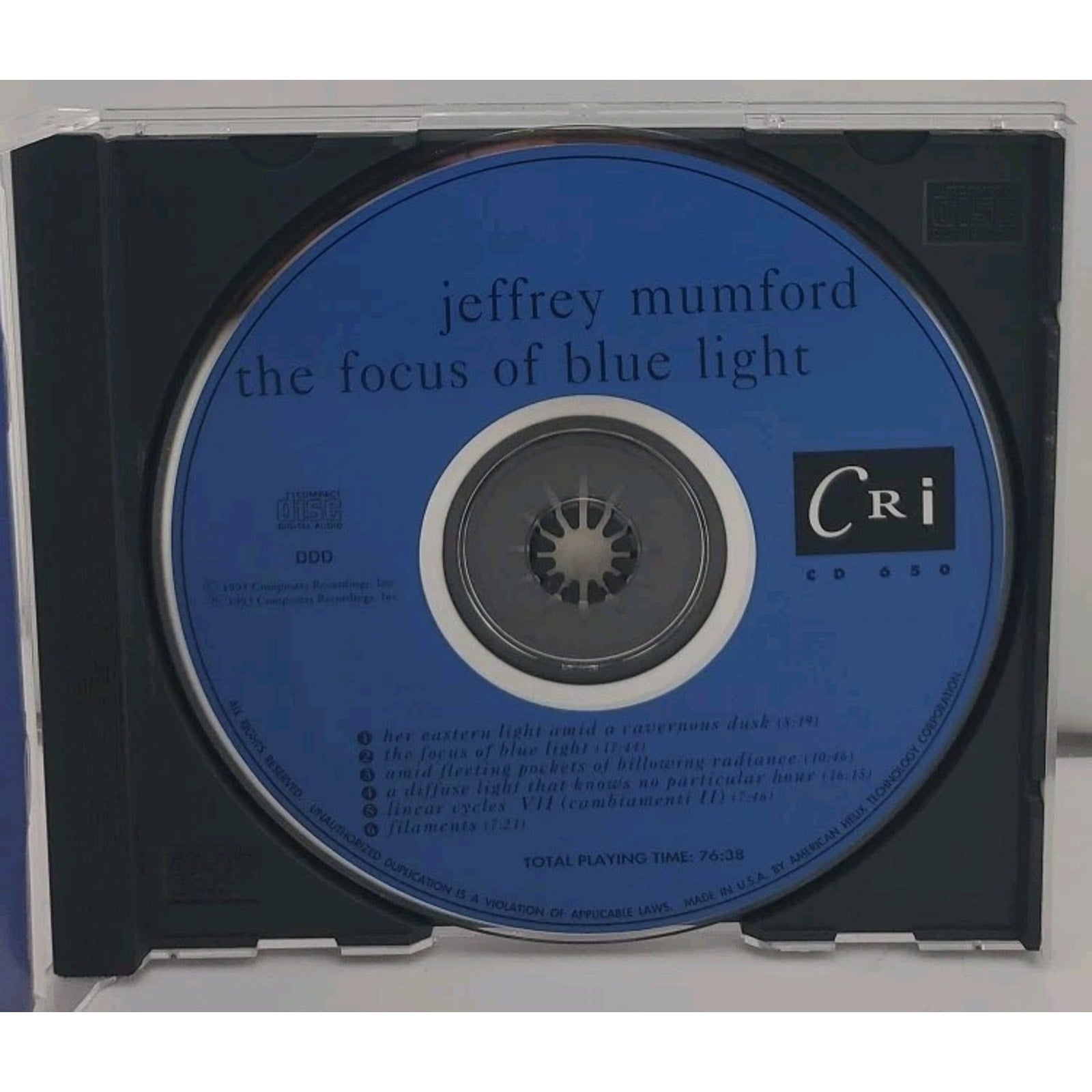 Focus of Blue Light by Mumford (CD, 1994)