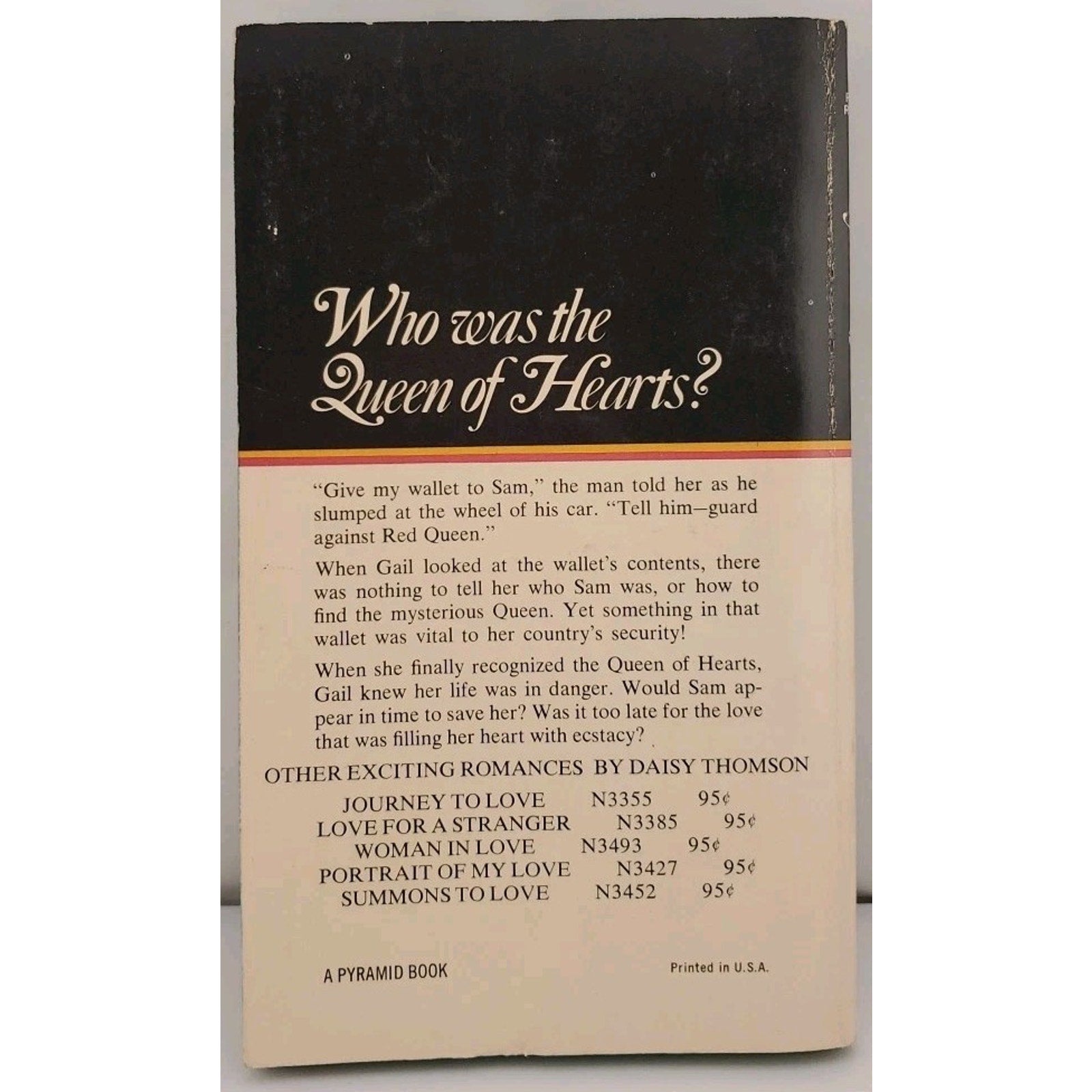 To Love and Honor by Daisy Thomson / 1974 Pyramid Romance Paperback