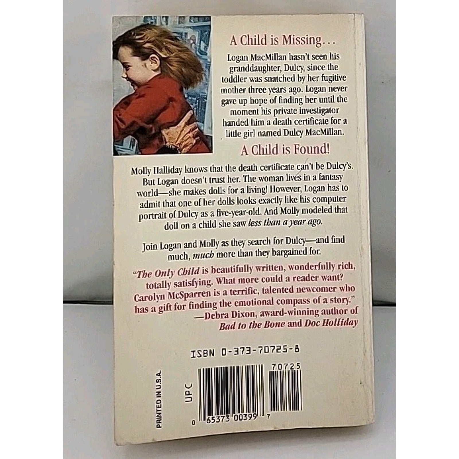 Only Child by Carolyn McSparren (1996, Mass Market)