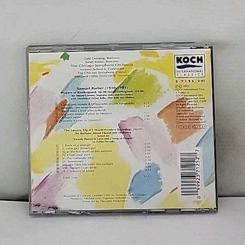 Lovers / Prayers of Kierkegaard by Andrew Schenck (CD, 1994)