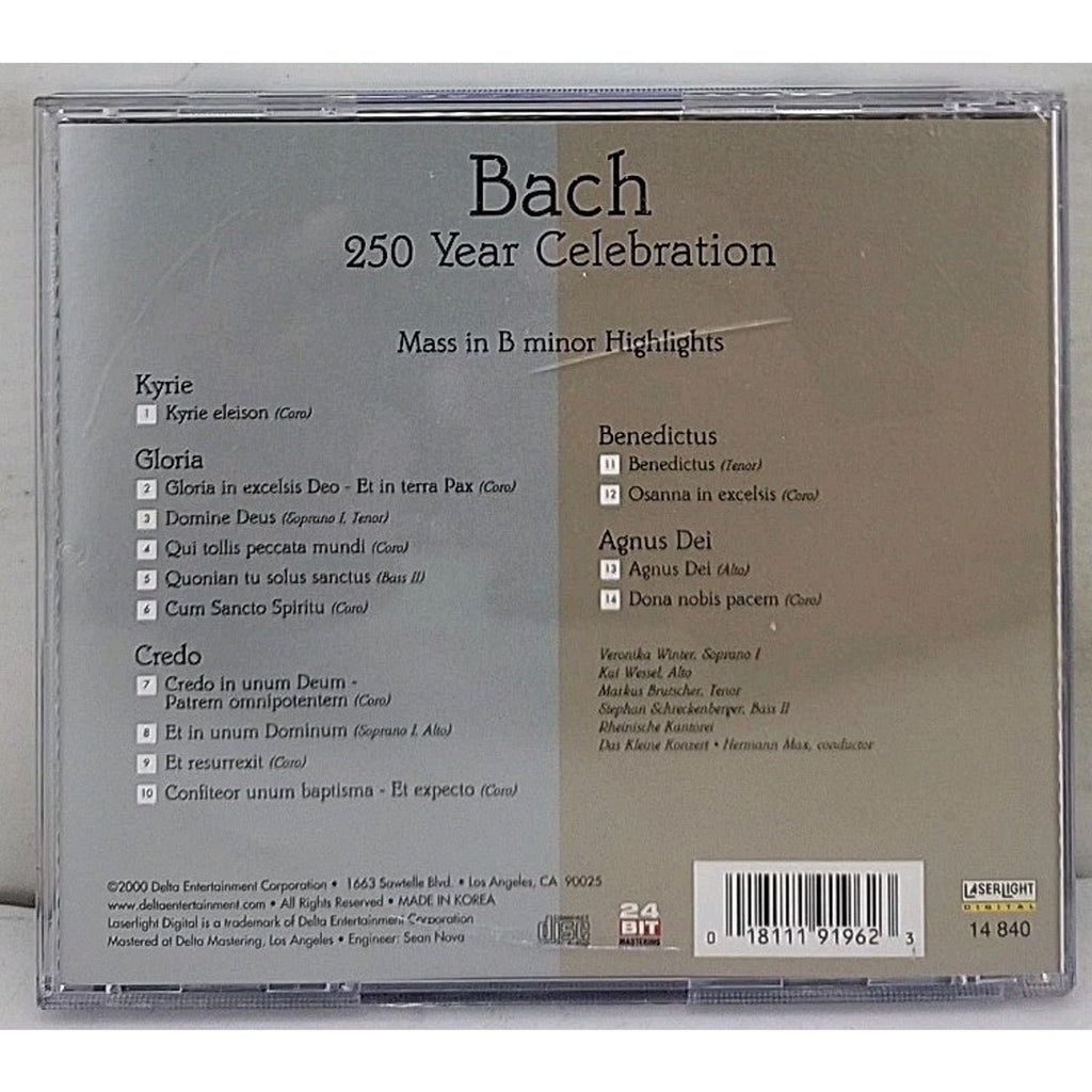 Johann Sebastian Bach 250 Year Celebration Mass In B Minor Highlights Vol 10 CD