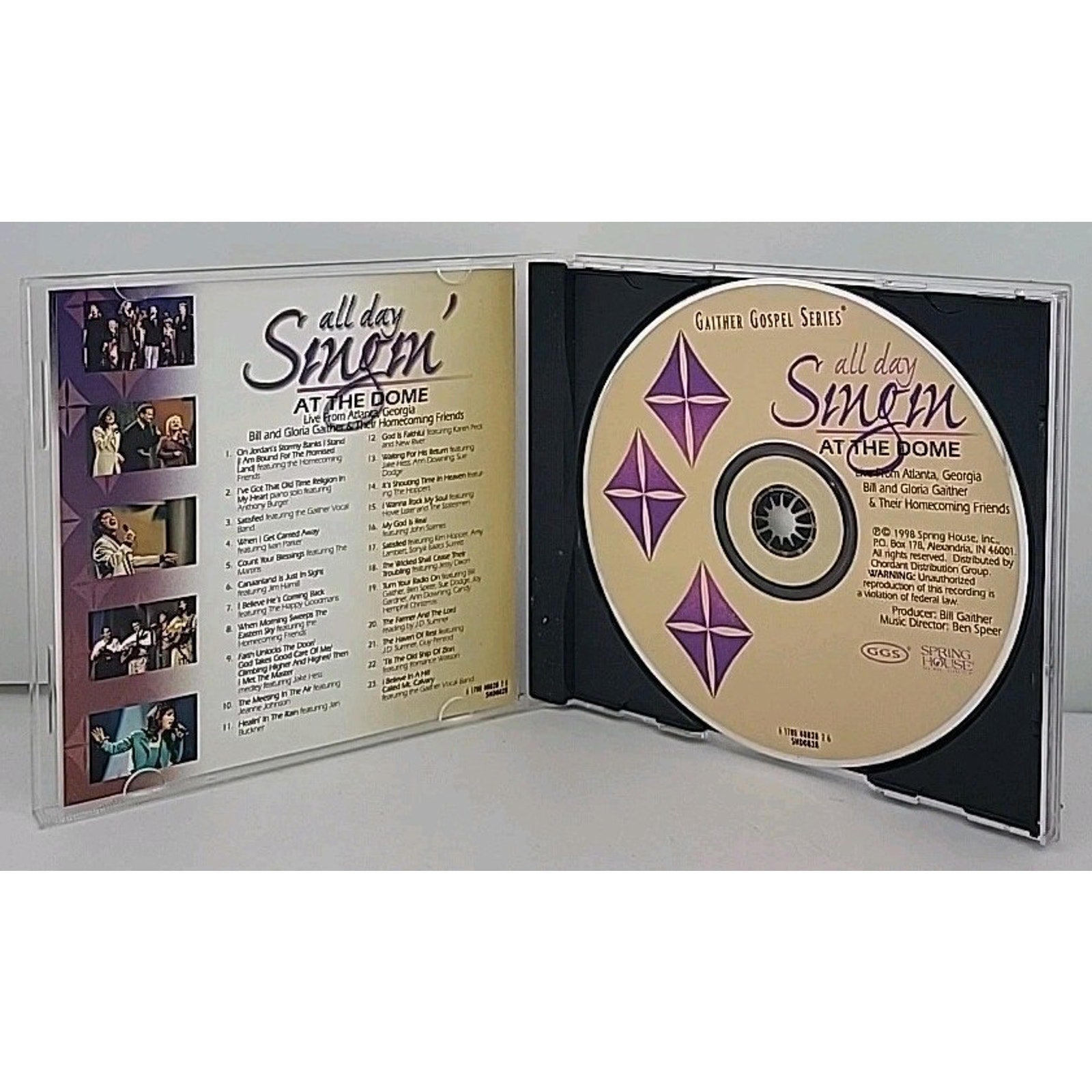Vol. 2-All Day Singin' at the by Bill & Gloria Gaither (CD, 1998)