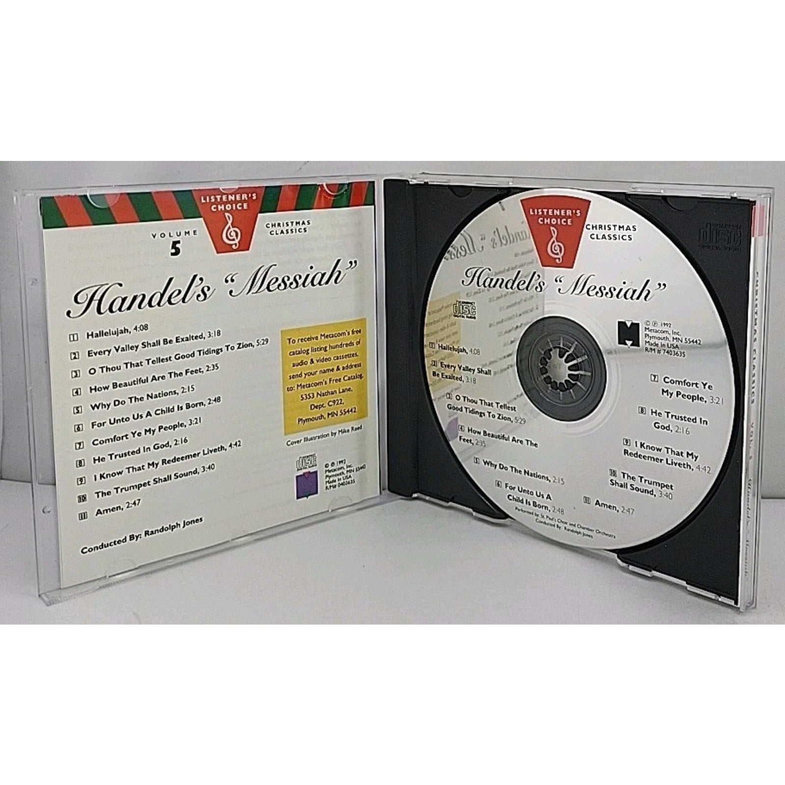 Listener's Choice Christmas Classics Volume 5 Handel's "Messiah" CD 1992