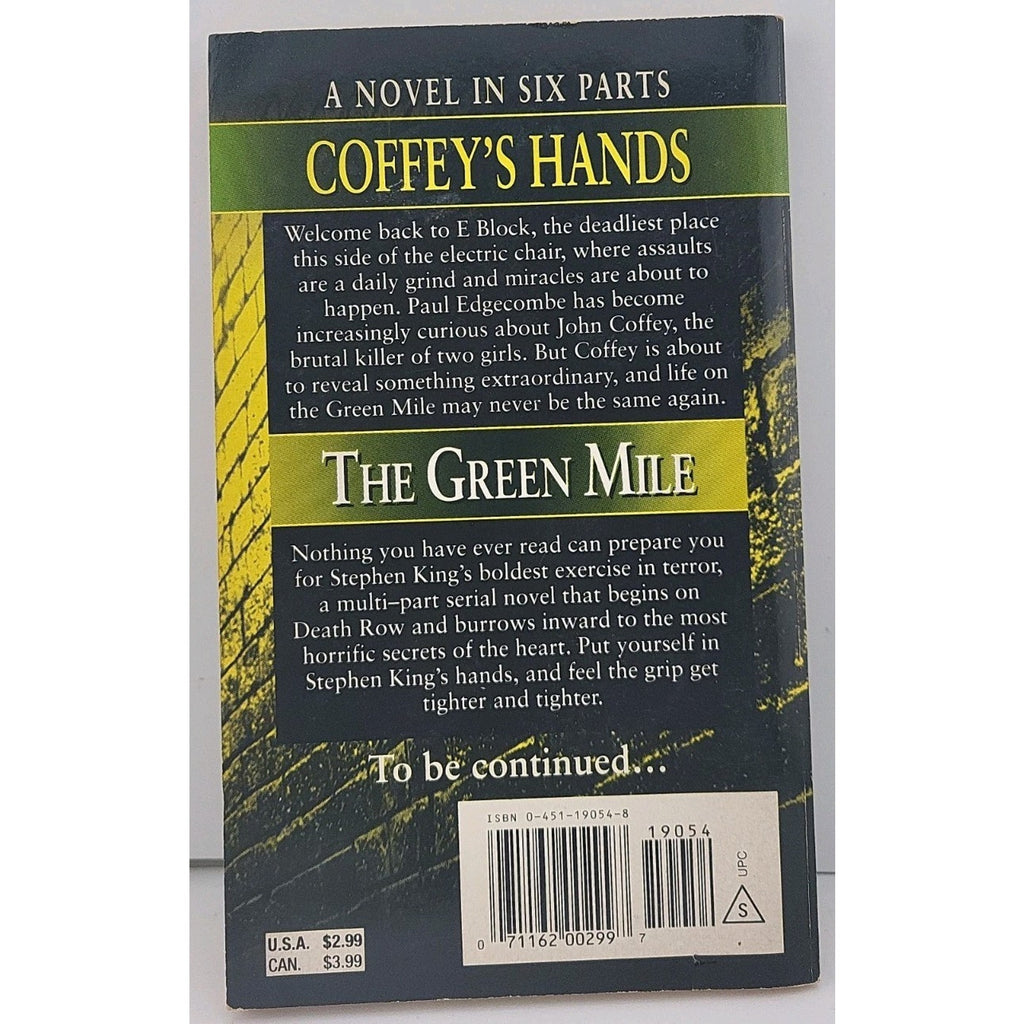 Coffey's Hands By Stephen King (Paperback) 1st Printing