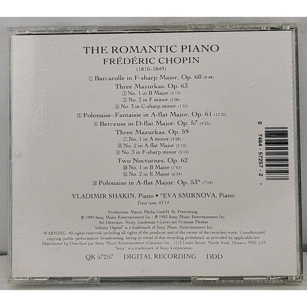 Mazurkas / Nocturnes / Polonaises by Chopin (CD, 1994)