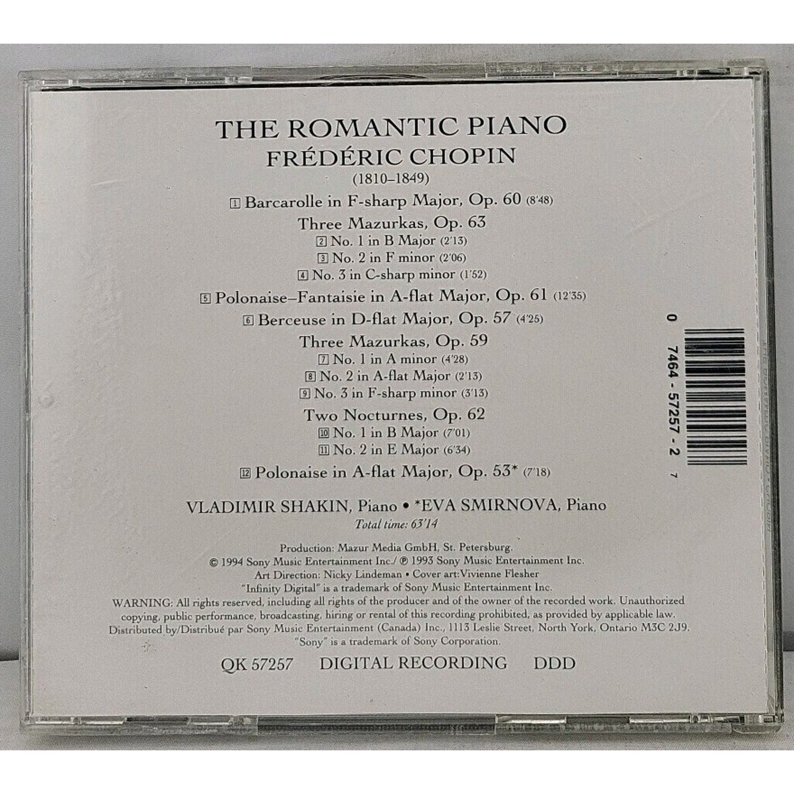 Mazurkas / Nocturnes / Polonaises by Chopin (CD, 1994)