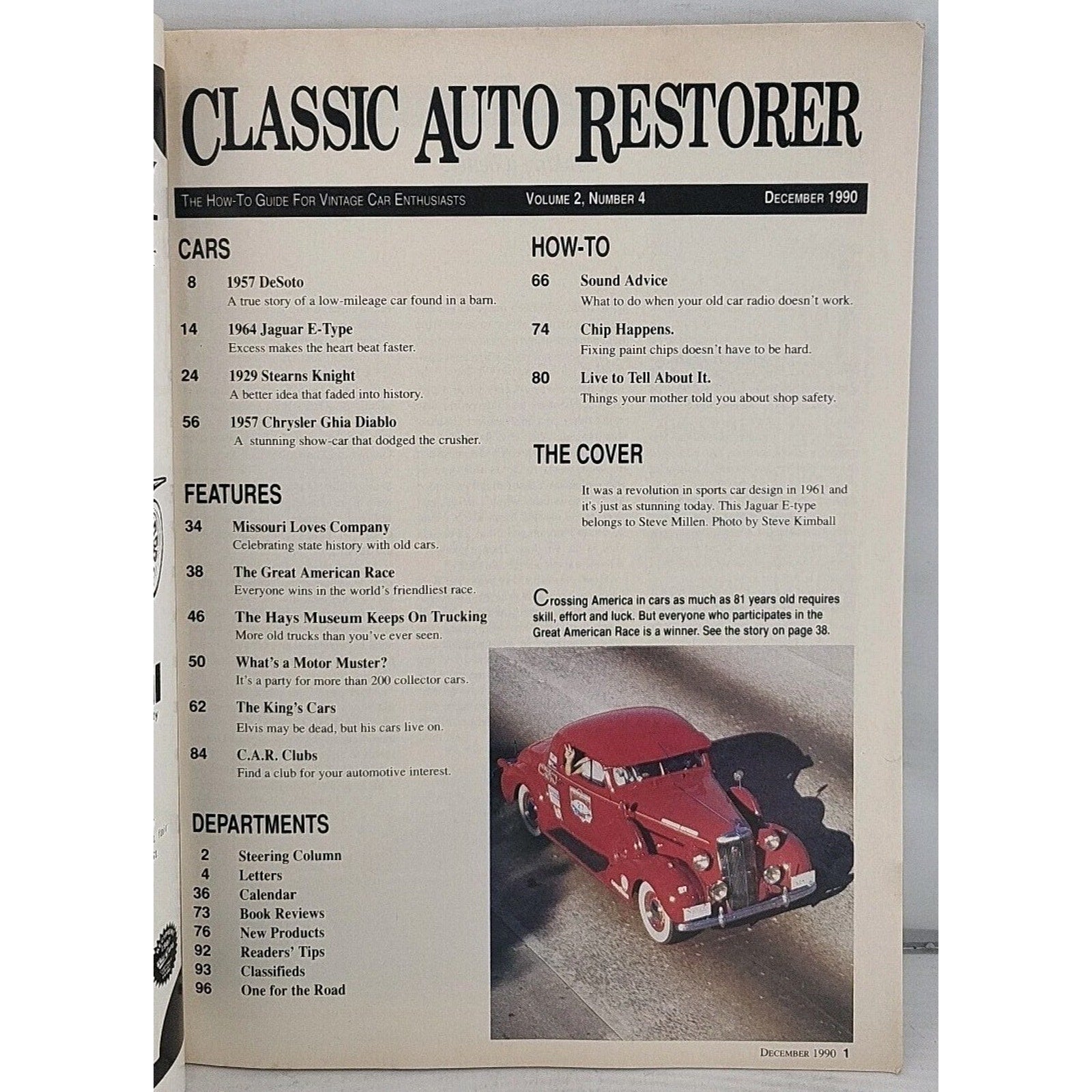 Classic Auto Restorer Magazine - December 1990 - Volume 2 Number 4