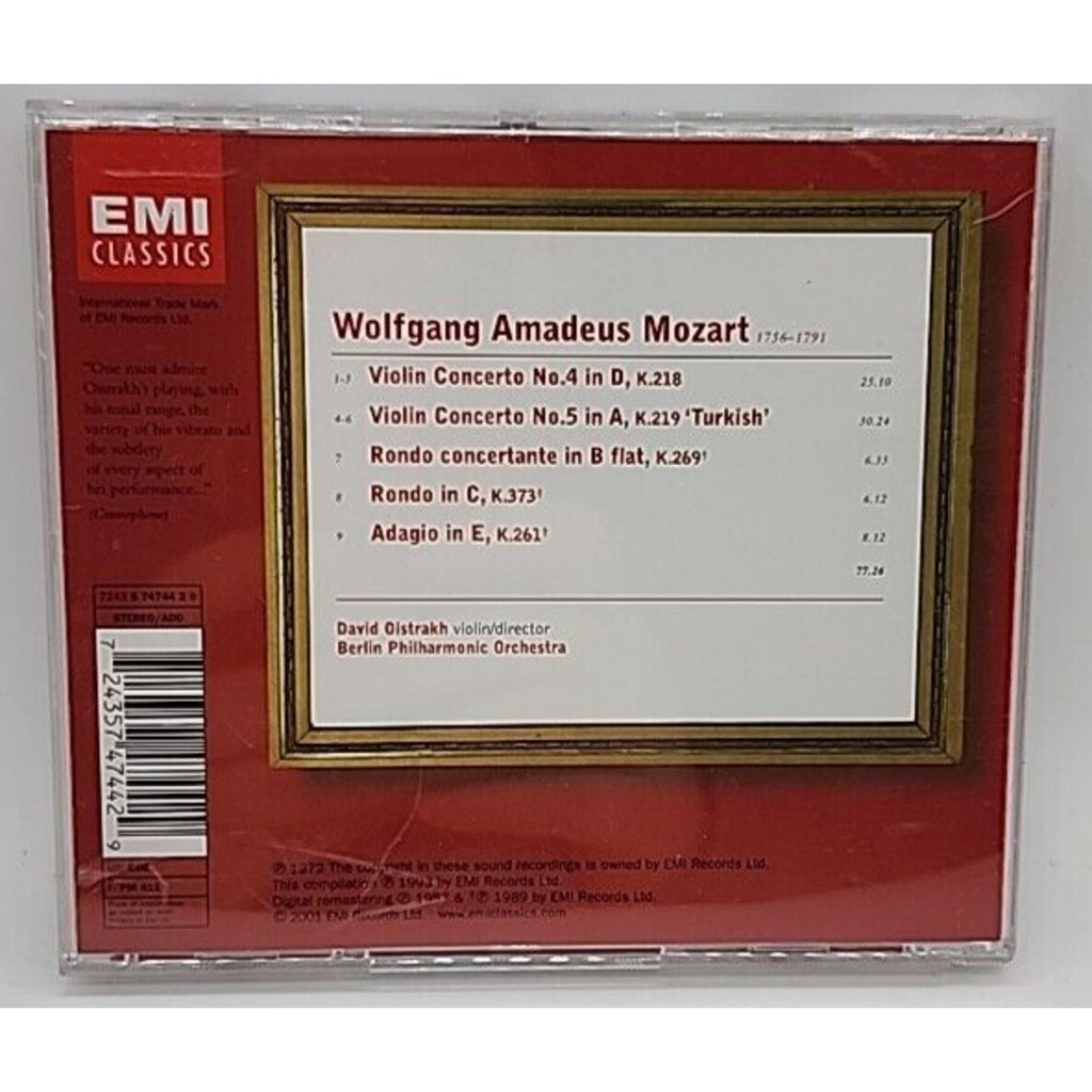 Mozart: Violin Concertos 4-5 by Berlin Philharmonic Orchestra (CD, 2002)