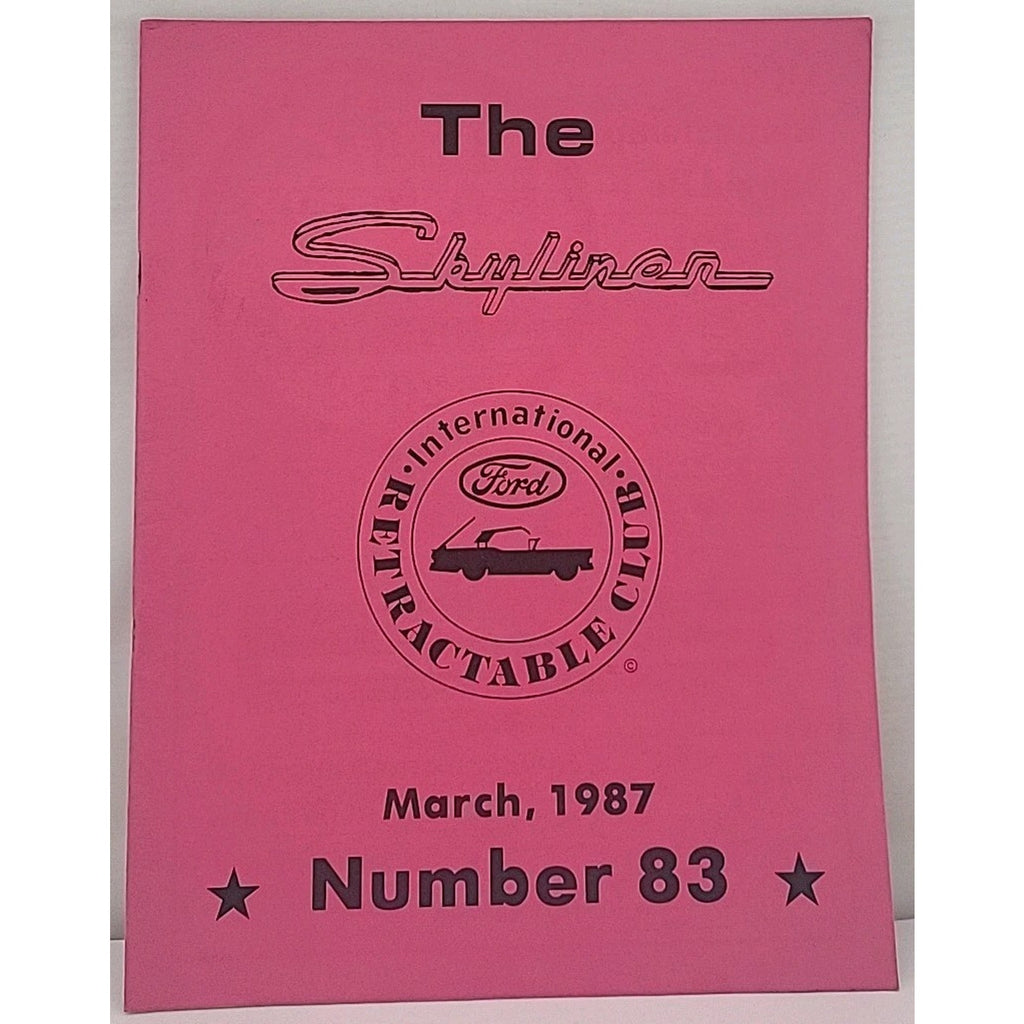 The Skyliner - International Retractable Club - March 1987 Number 83
