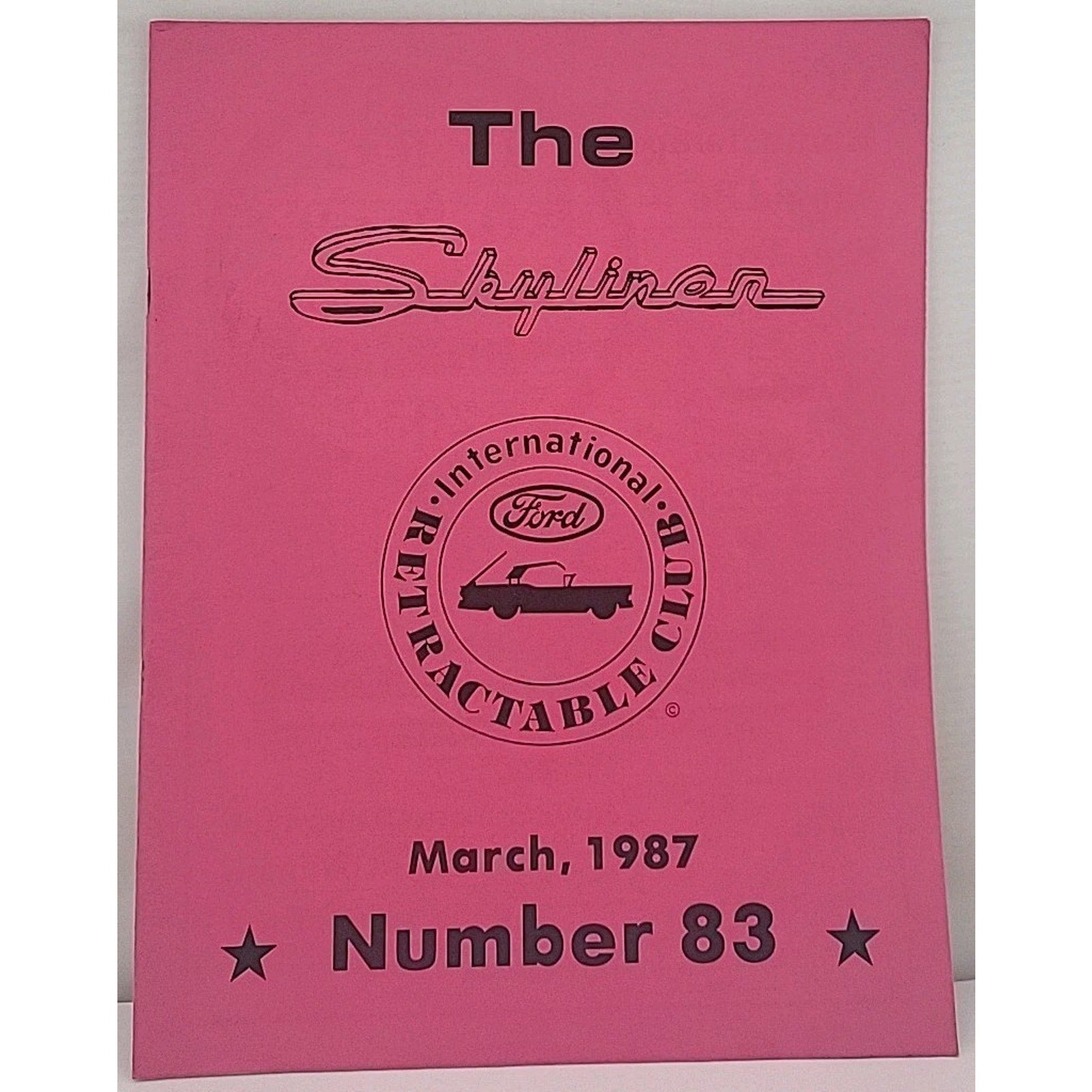 The Skyliner - International Retractable Club - March 1987 Number 83