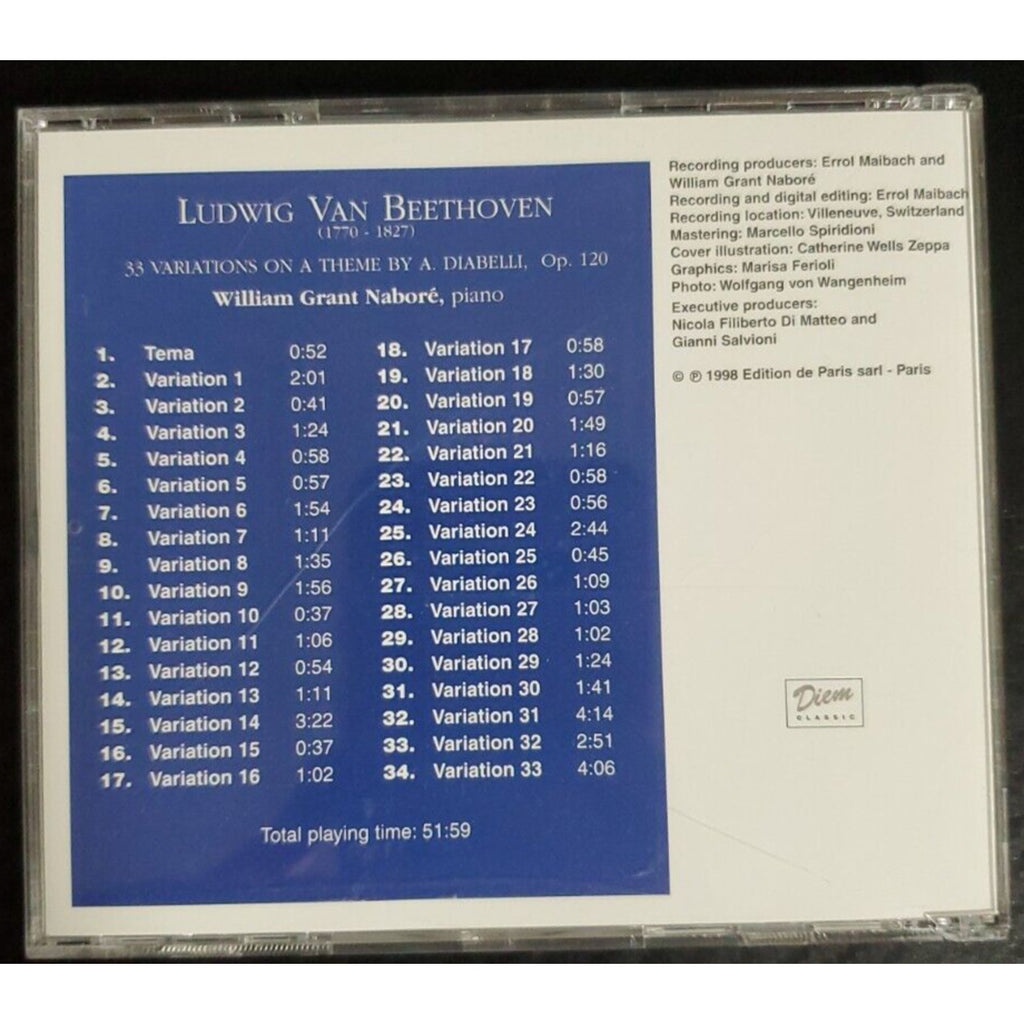 Beethoven: Diabelli Variations by Beethoven / William Grant Nabore (CD)